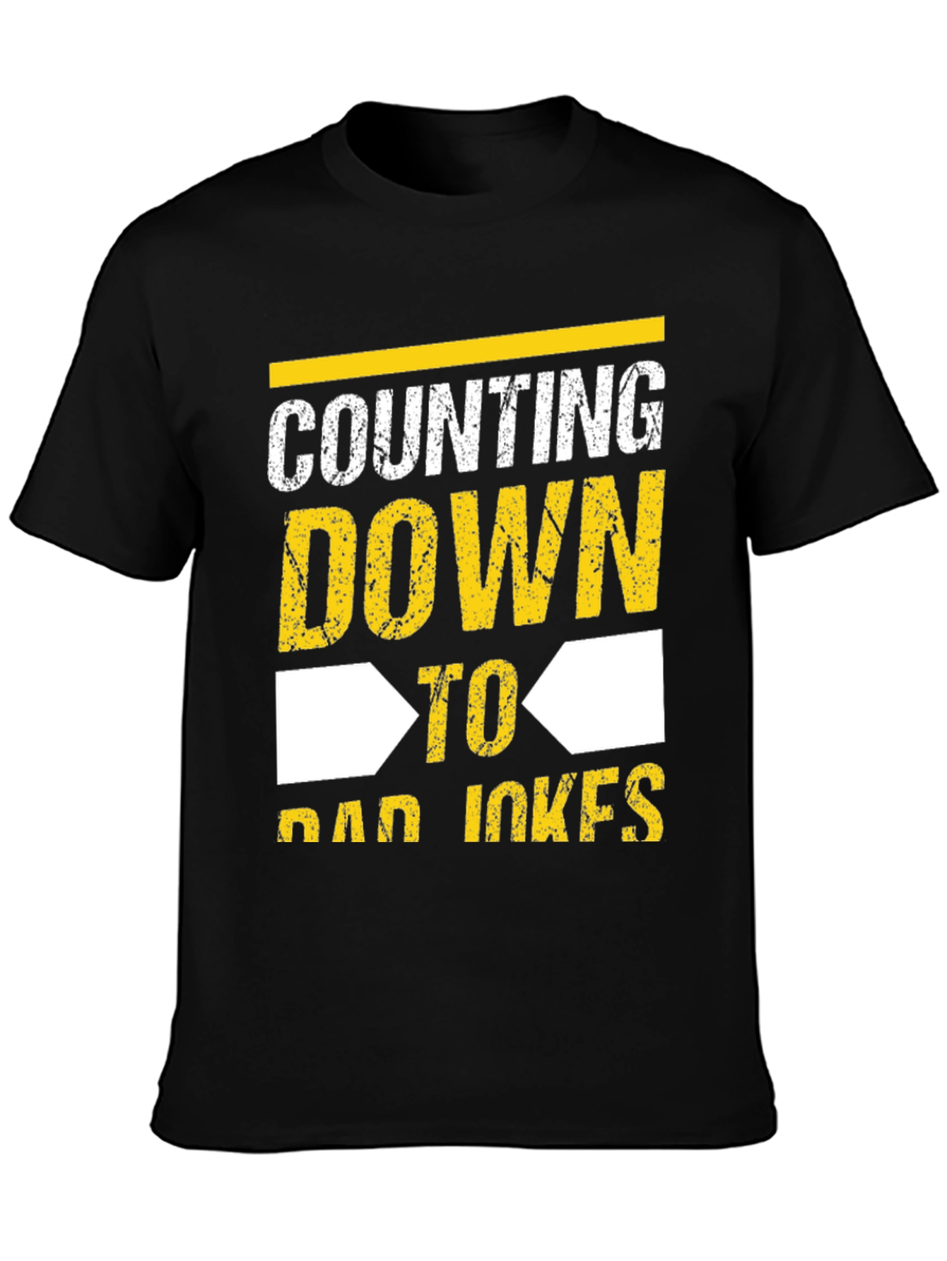Counting Down to Dad Jokes Black T-Shirt