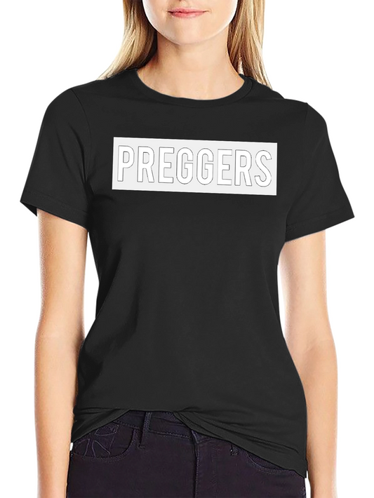Preggers Black Graphic T-Shirt