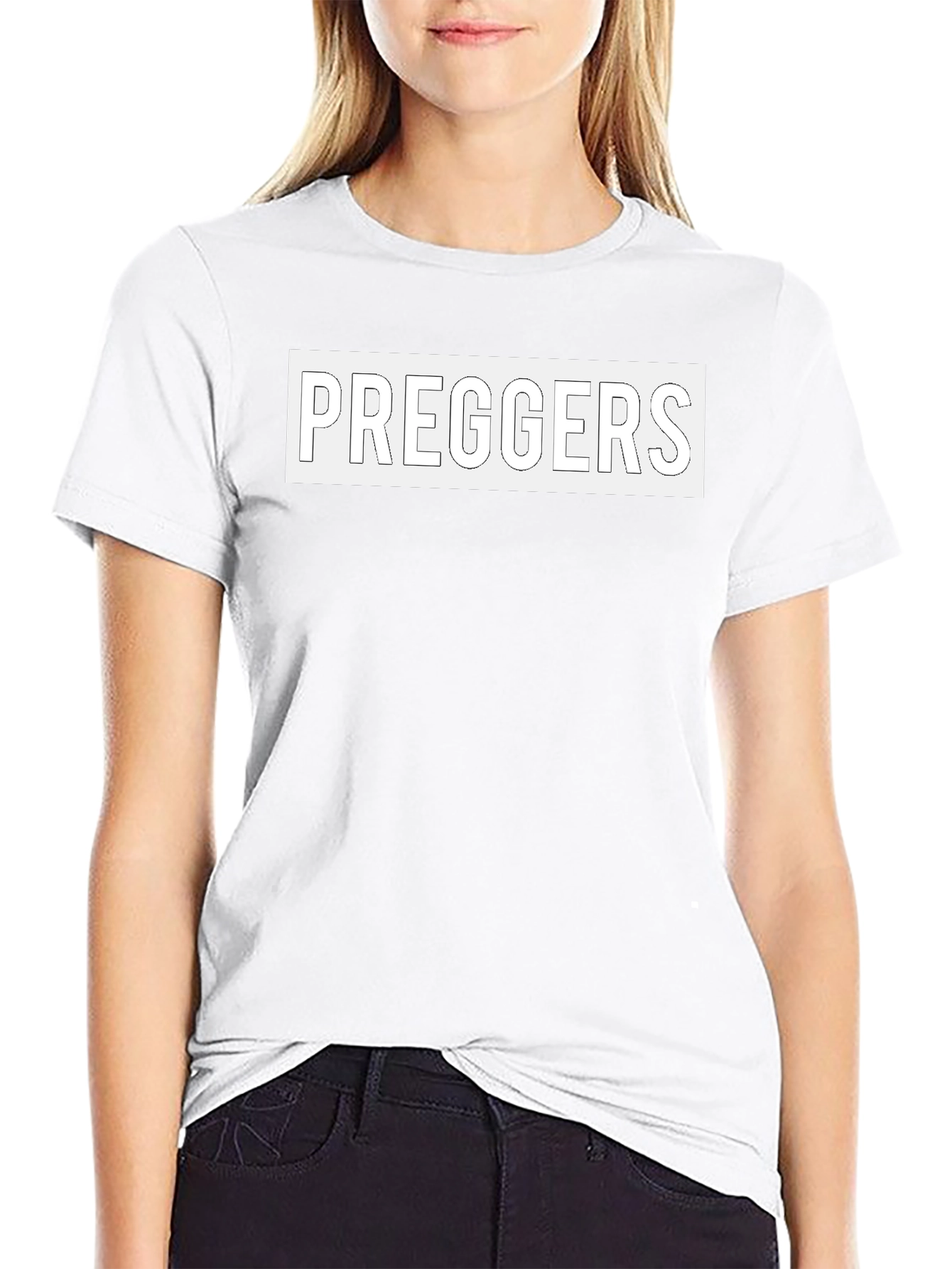 Preggers Black Graphic T-Shirt