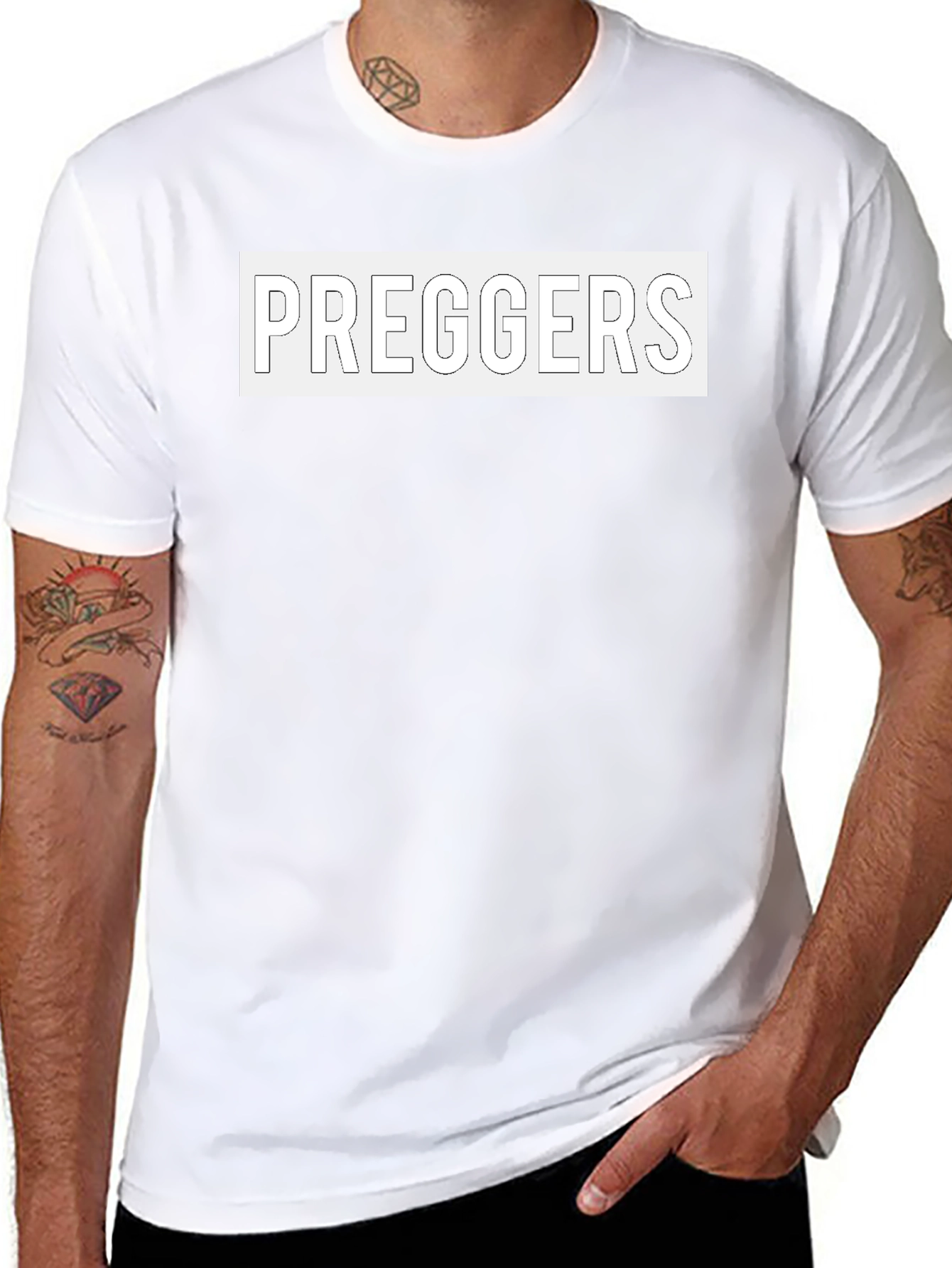 Preggers Black Graphic T-Shirt