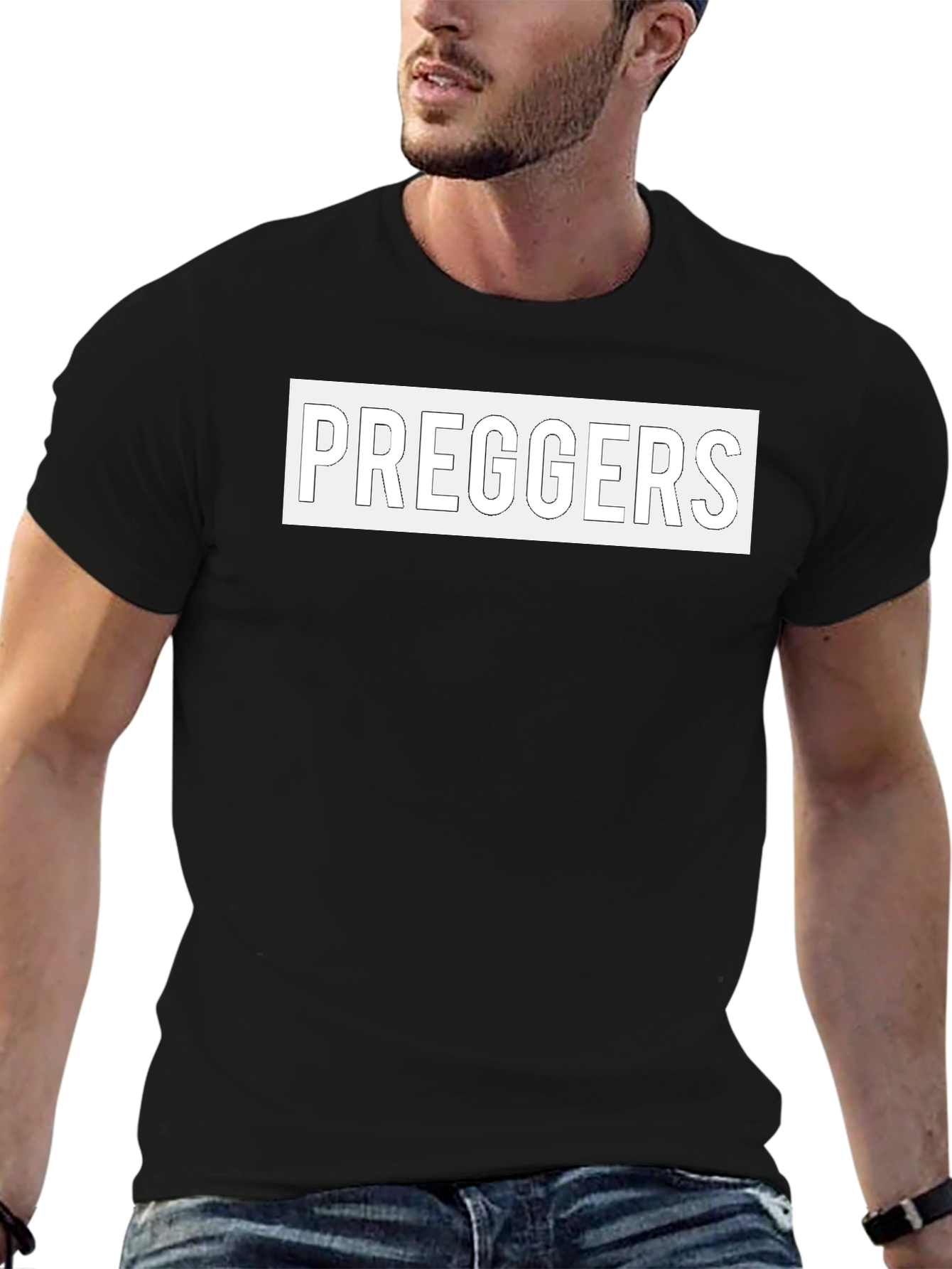 Preggers Black Graphic T-Shirt