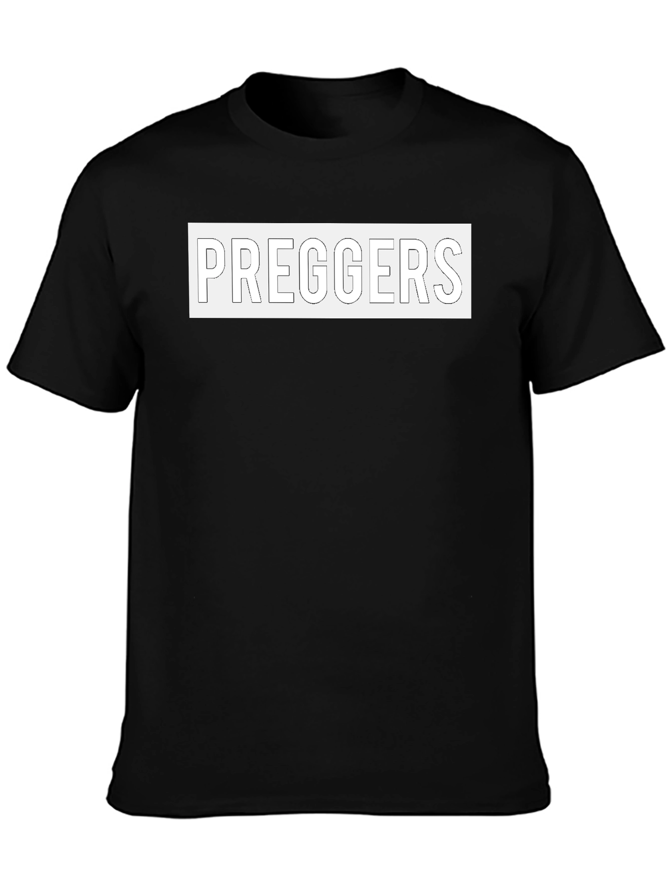 Preggers Black Graphic T-Shirt