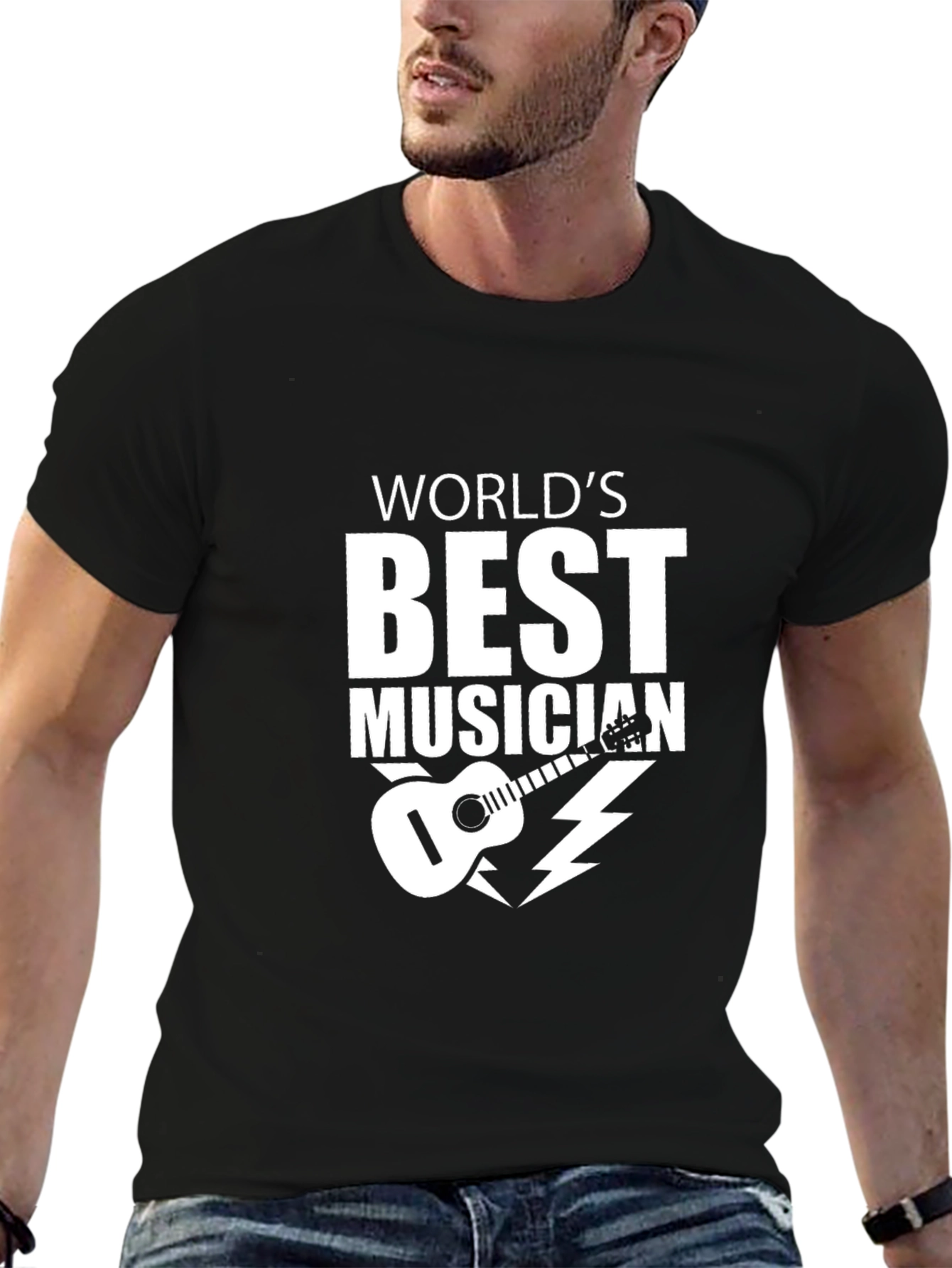 Worlds Best Musician Black Graphic T-Shirt