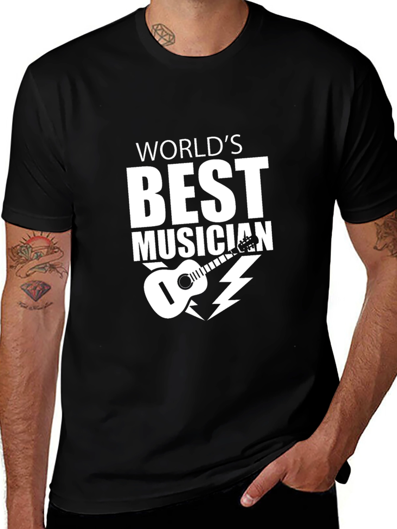 Worlds Best Musician Black Graphic T-Shirt