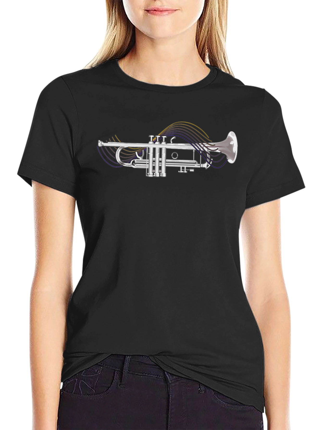 Trumpet Graphic Black T-Shirt
