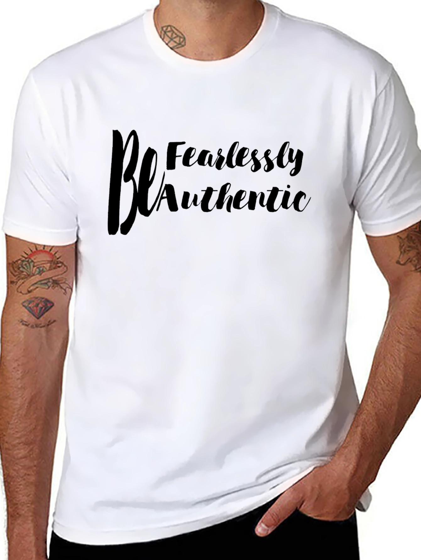 Be Fearlessly Authentic Black T-Shirt