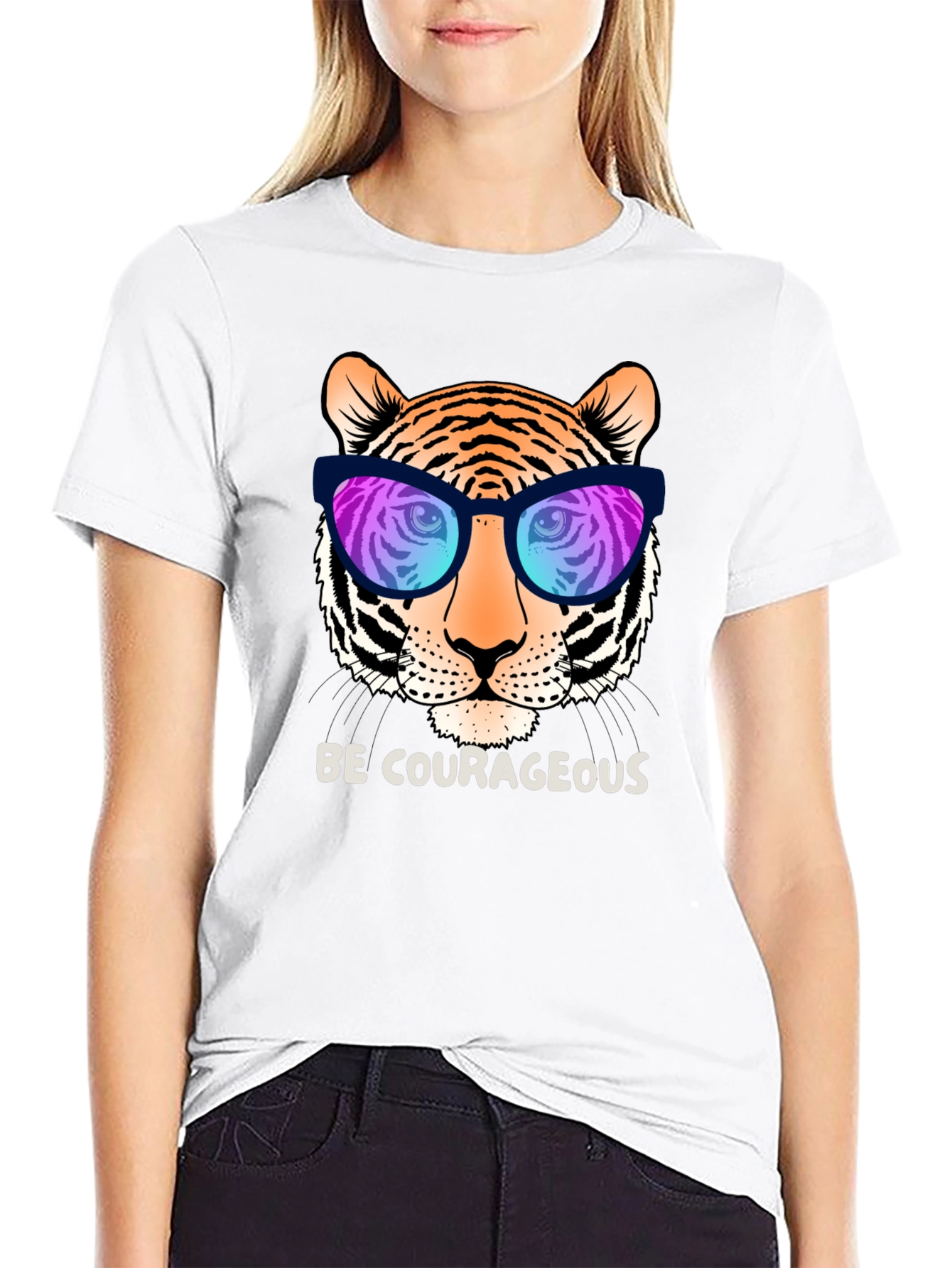 Cool Tiger Graphic Tee - Be Courageous!