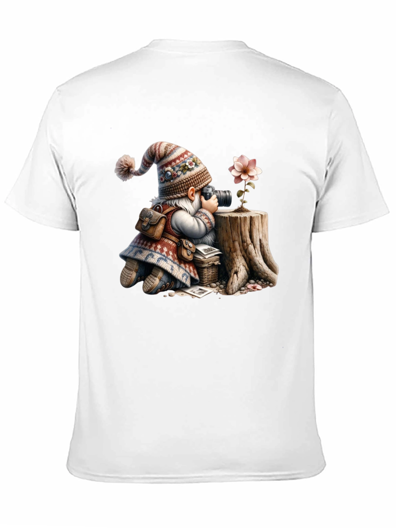 Whimsical Gnome Photographer Tee