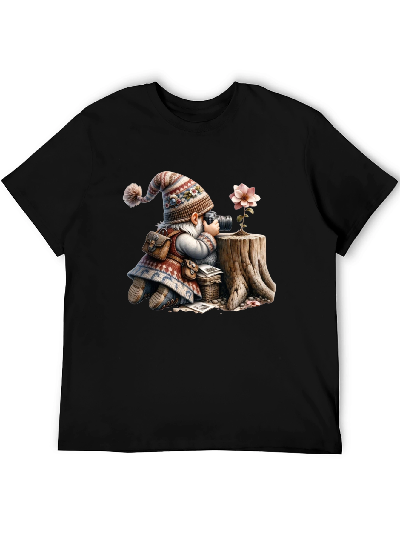 Whimsical Gnome Photographer Tee