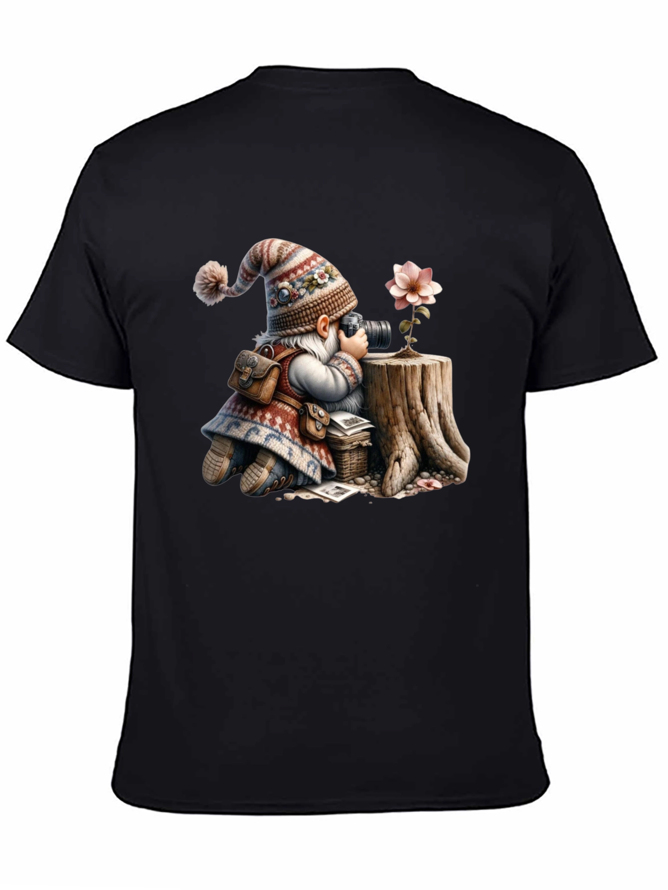 Whimsical Gnome Photographer Tee