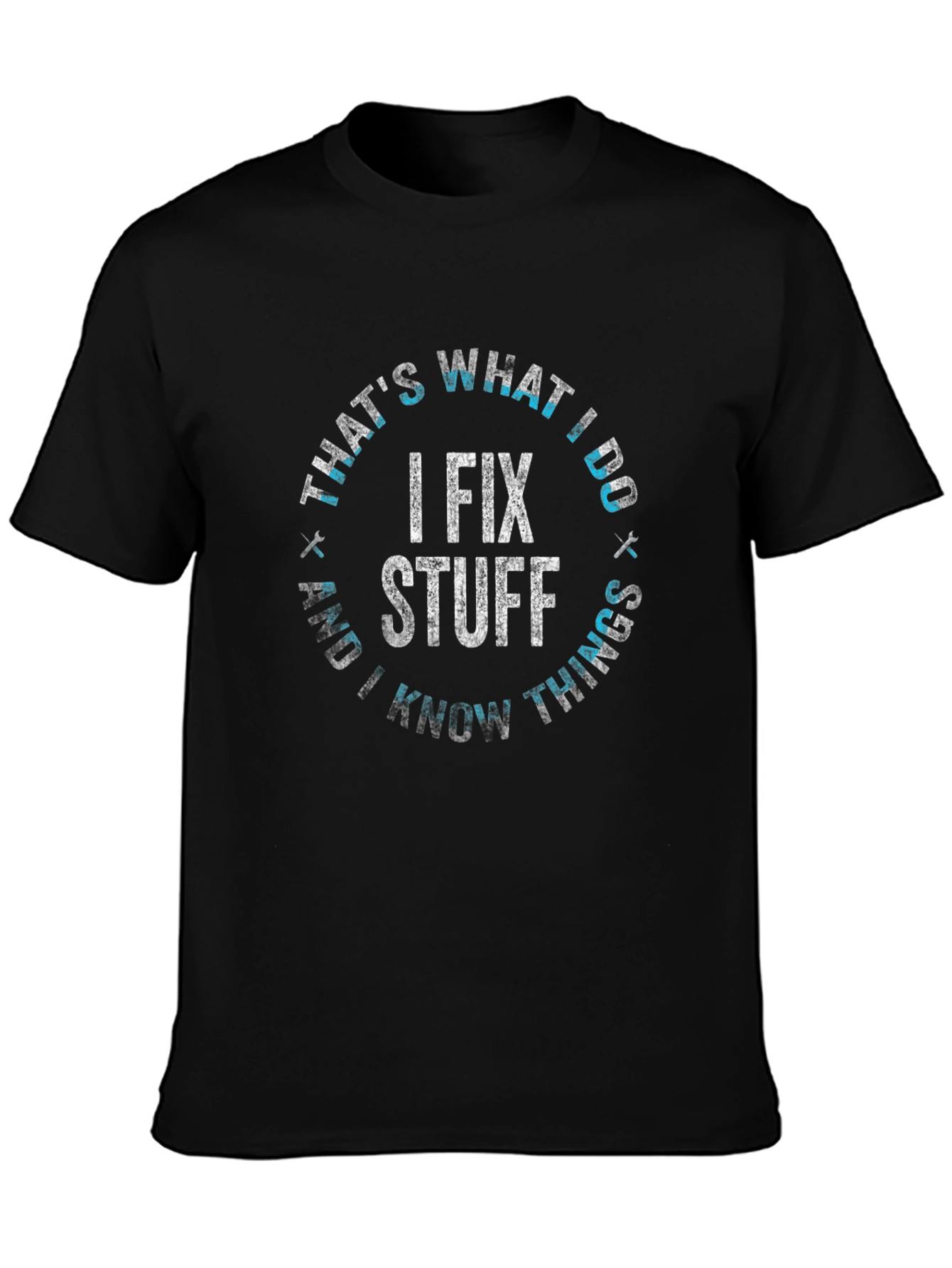 I Fix Stuff Black Graphic Tee