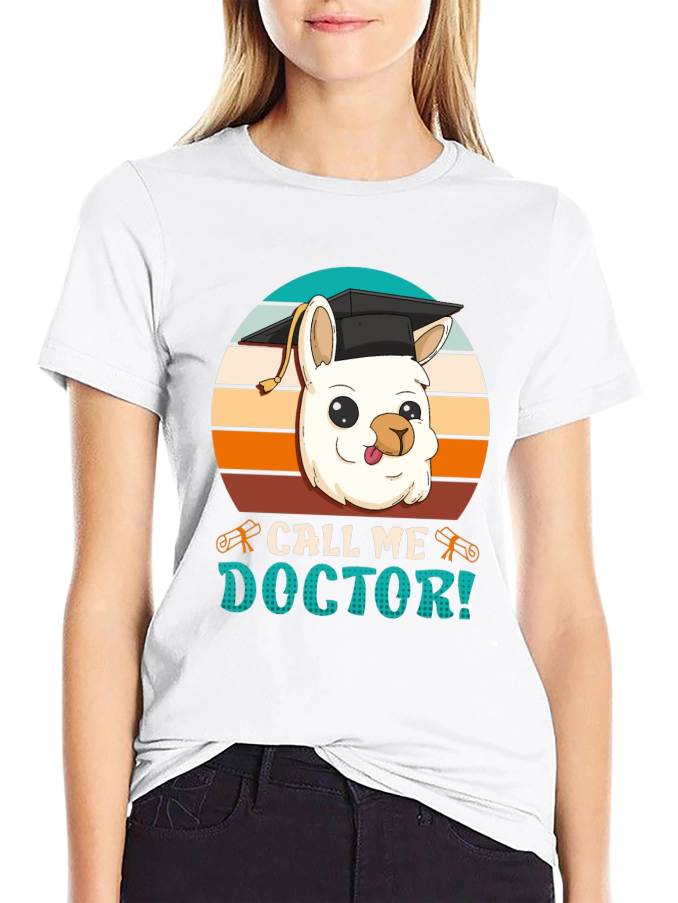 Doctor Llama Graphic T-Shirt