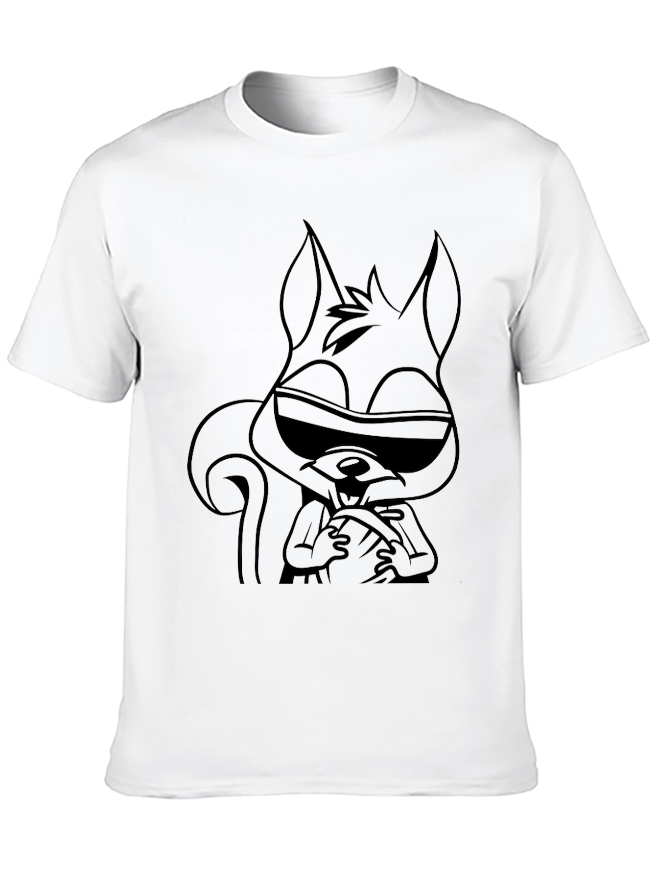 Cool Squirrel Graphic Tee - Unisex Black T-Shirt