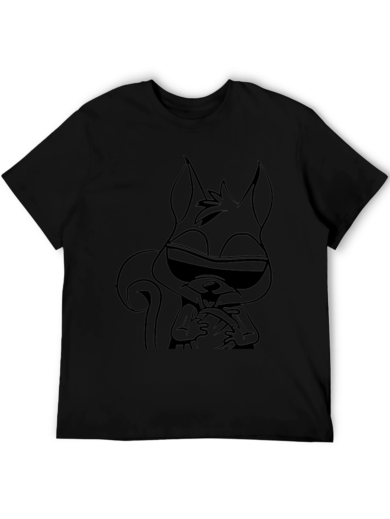 Cool Squirrel Graphic Tee - Unisex Black T-Shirt