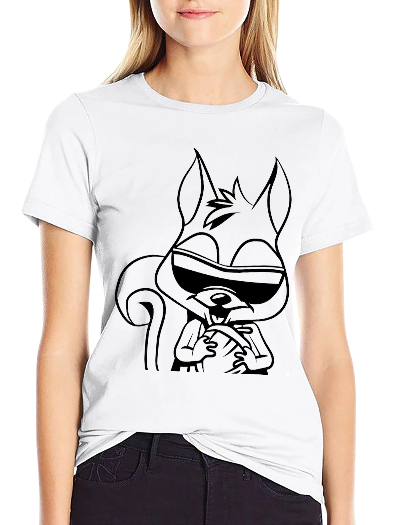 Cool Squirrel Graphic Tee - Unisex Black T-Shirt