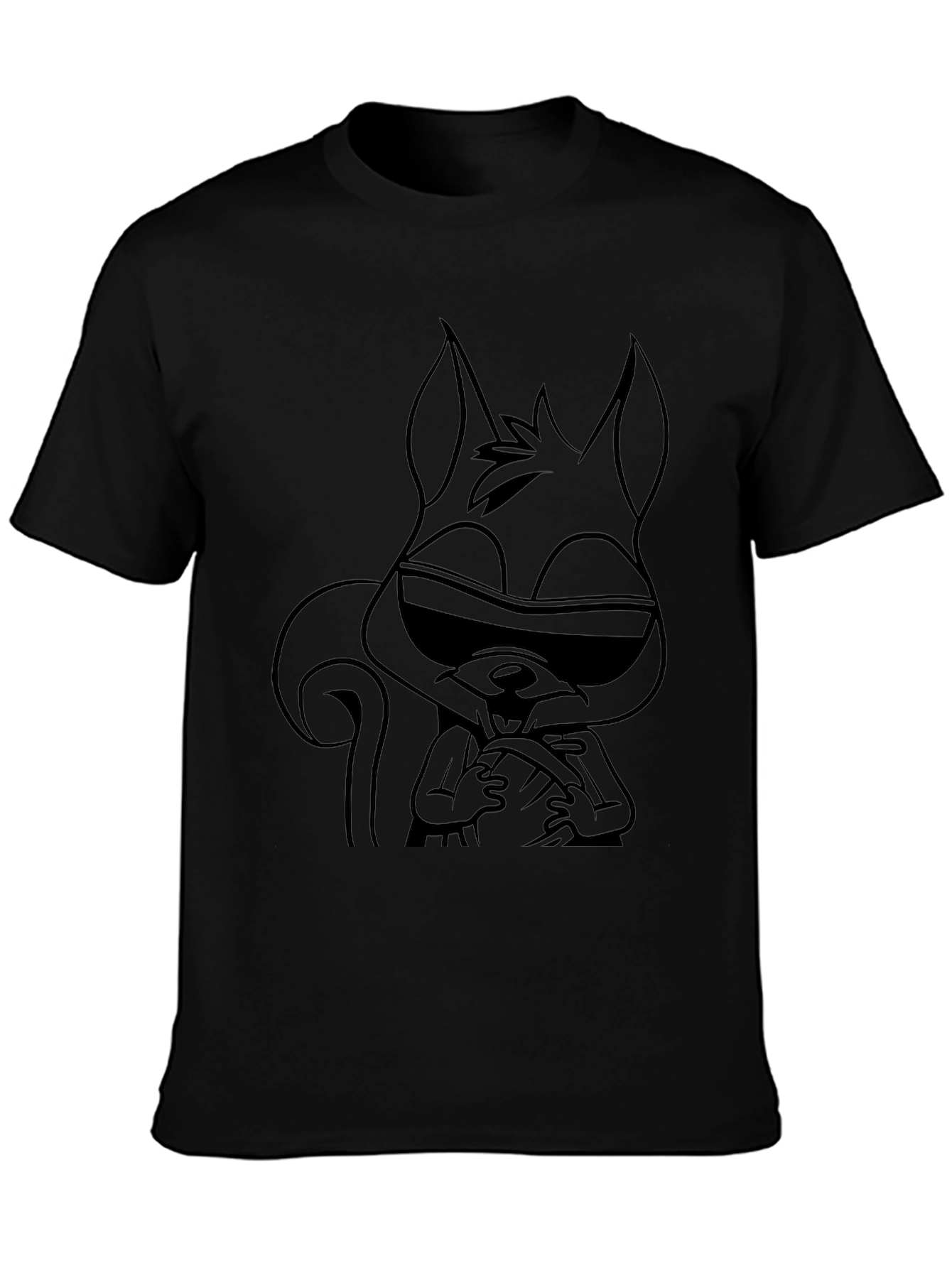 Cool Squirrel Graphic Tee - Unisex Black T-Shirt