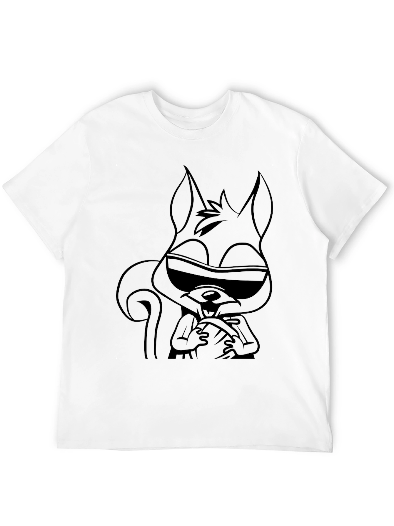 Cool Squirrel Graphic Tee - Unisex Black T-Shirt