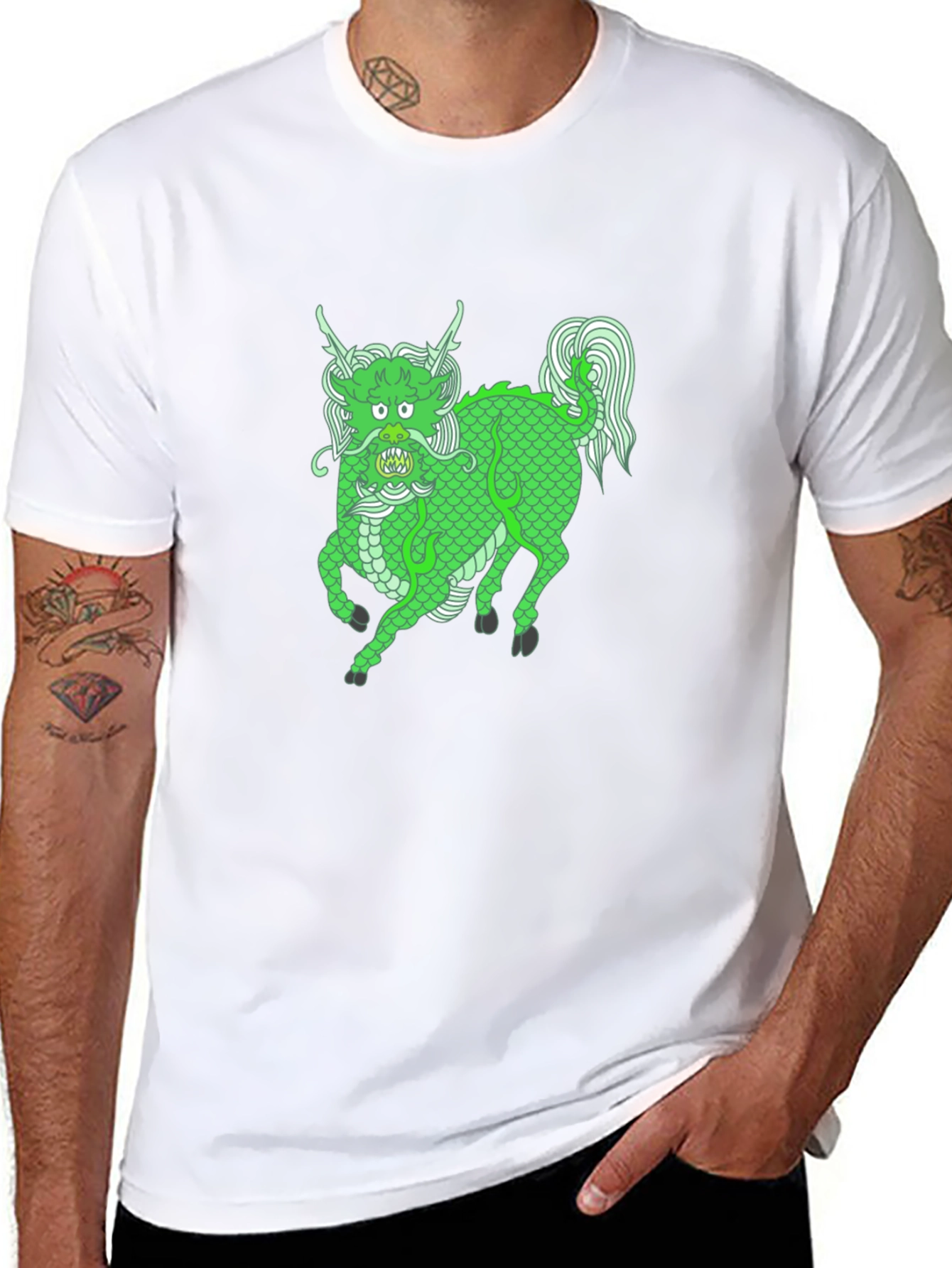 Green Dragon Graphic Tee - Stylish & Unique!