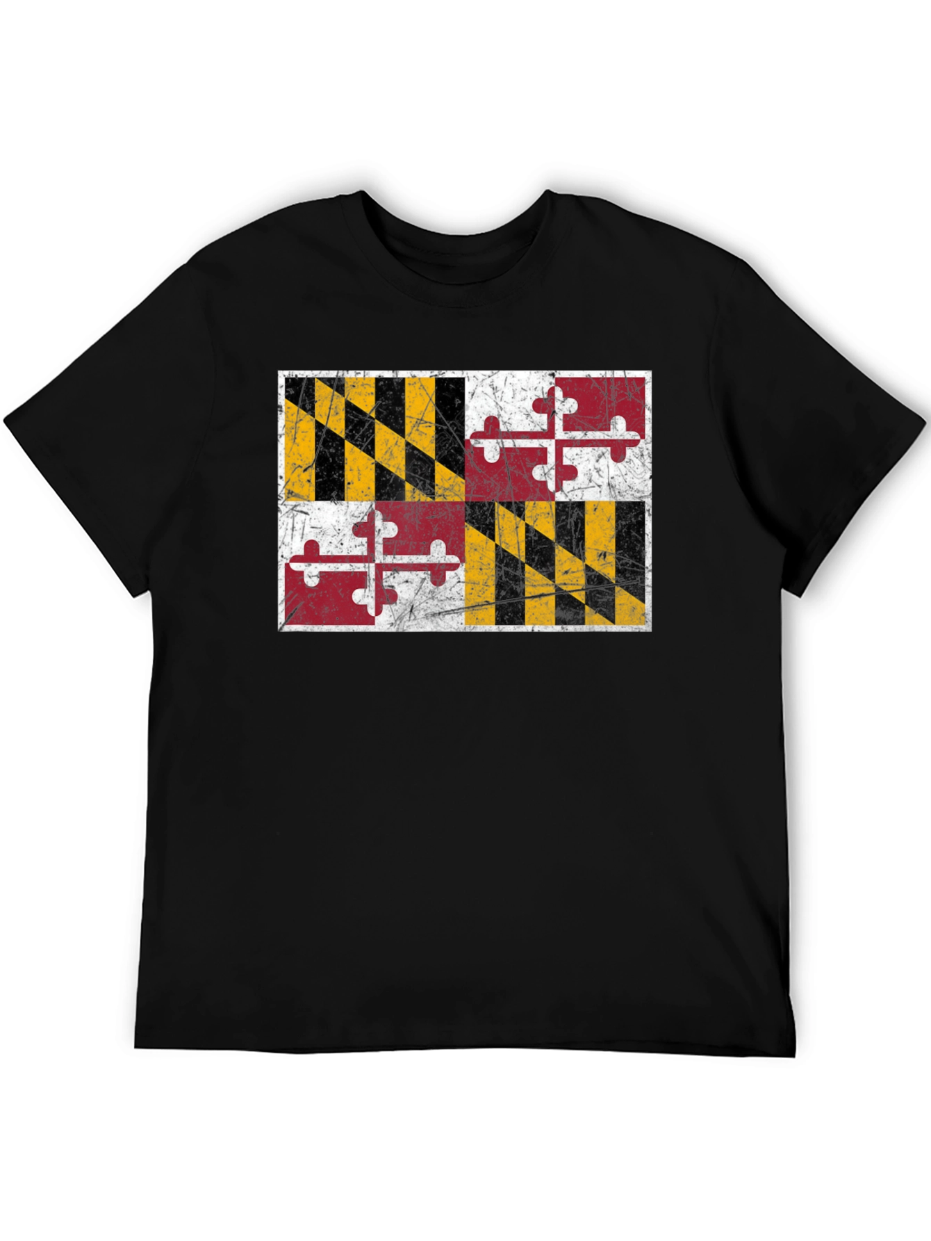 Maryland Flag Graphic Black T-Shirt