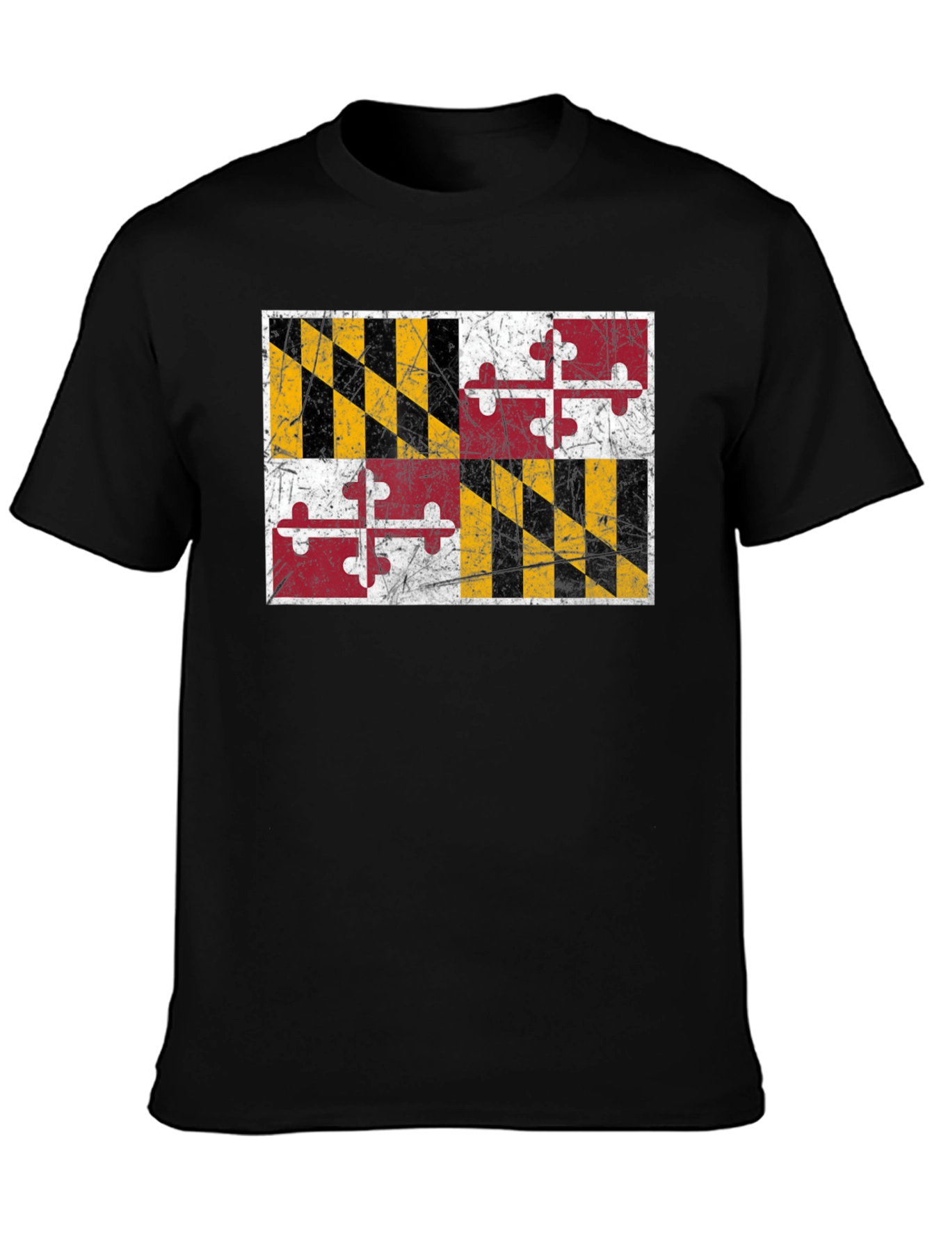 Maryland Flag Graphic Black T-Shirt
