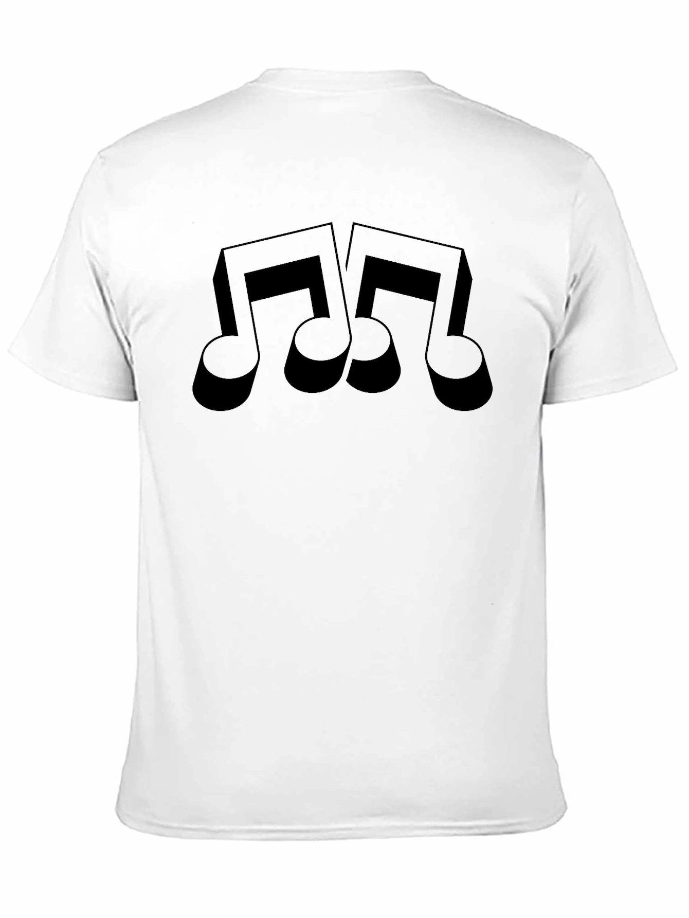 Musical Note Graphic Tee - Black