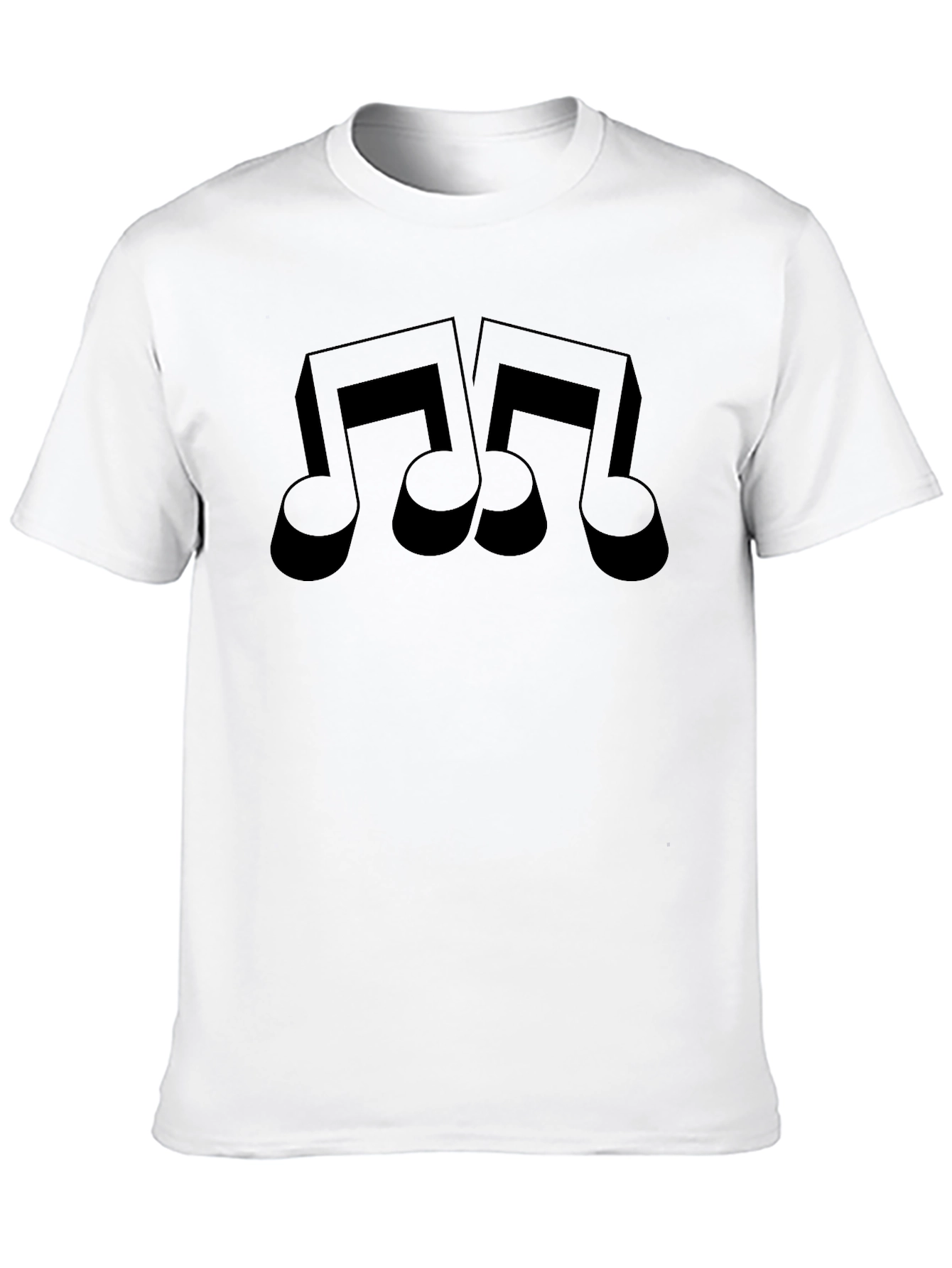 Musical Note Graphic Tee - Black