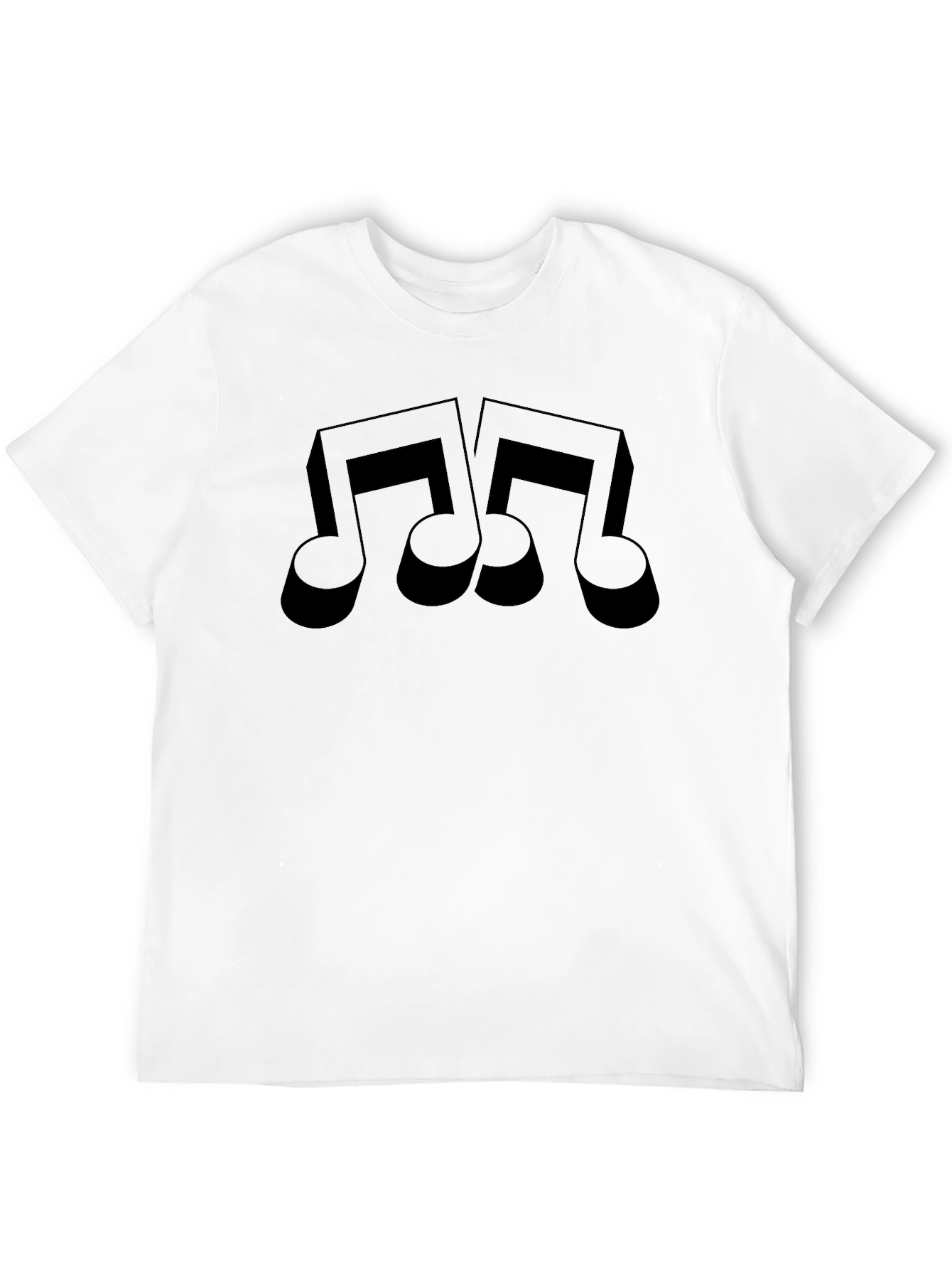 Musical Note Graphic Tee - Black