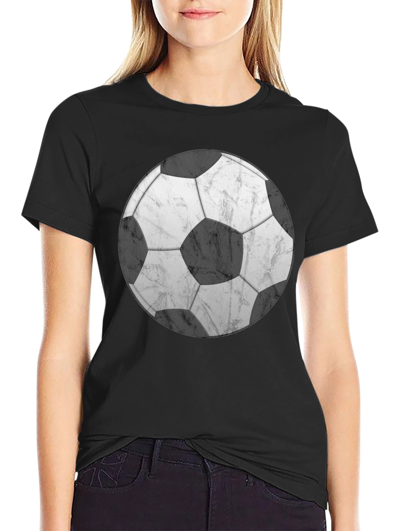 Soccer Ball Graphic T-Shirt - Classic Black Tee
