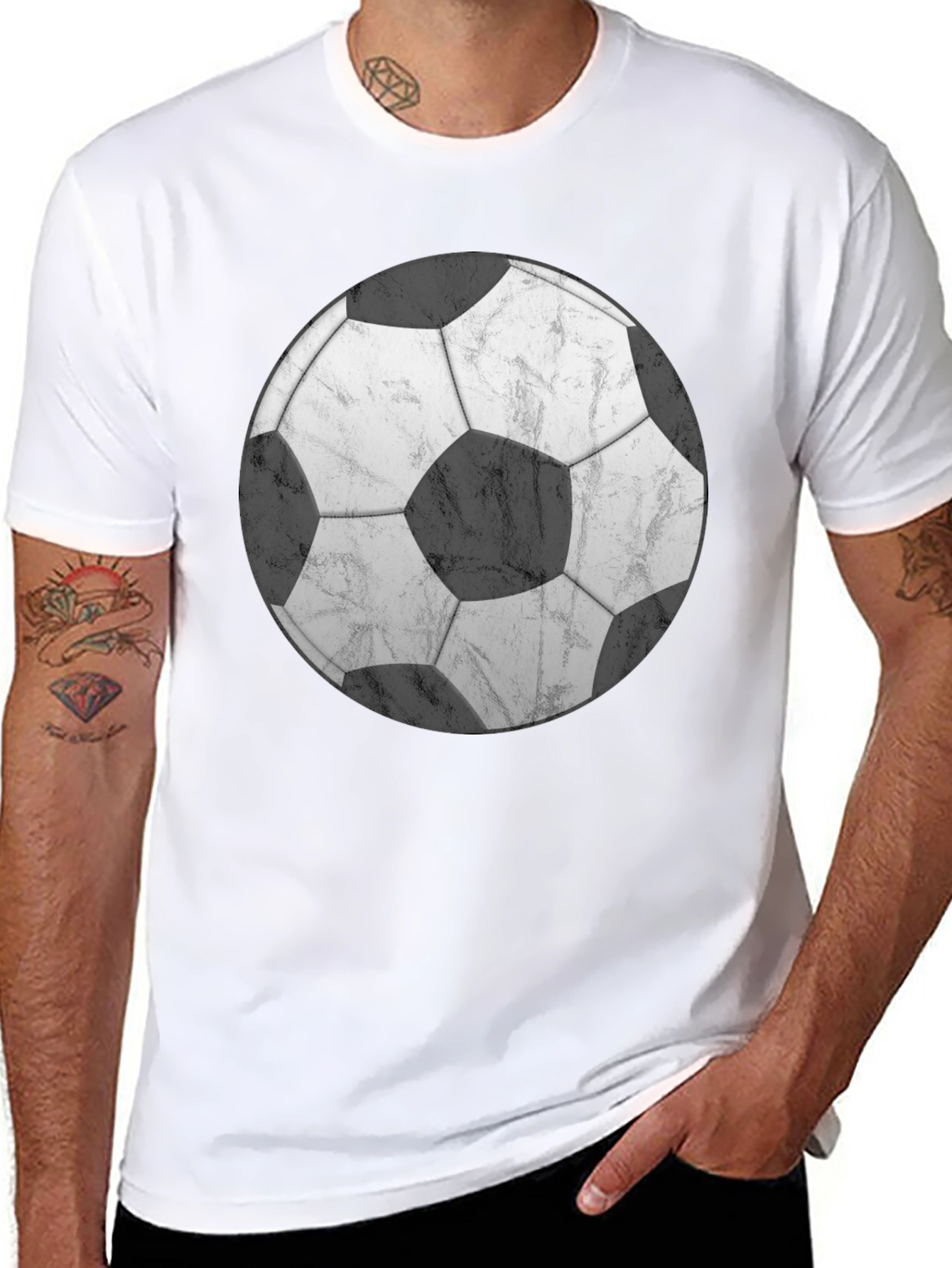 Soccer Ball Graphic T-Shirt - Classic Black Tee