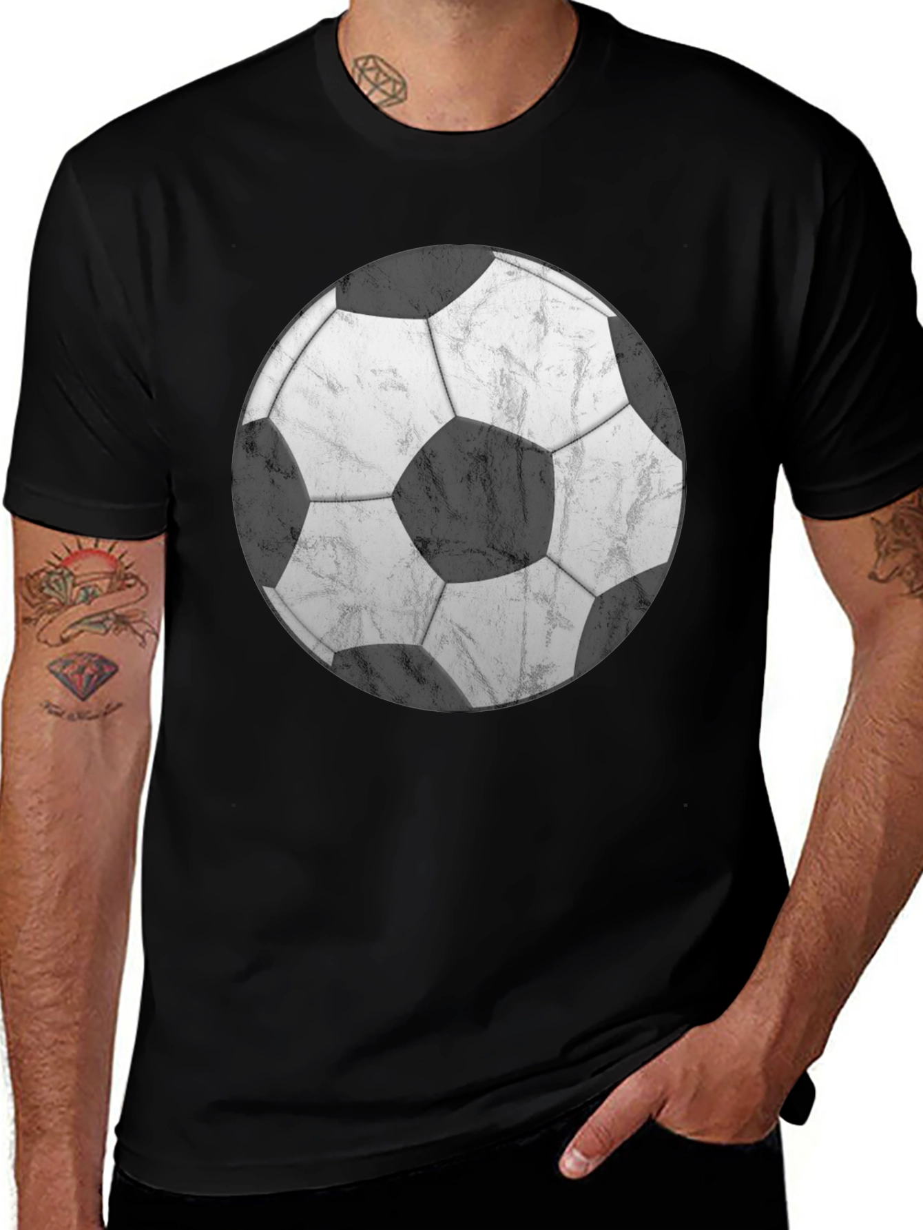 Soccer Ball Graphic T-Shirt - Classic Black Tee