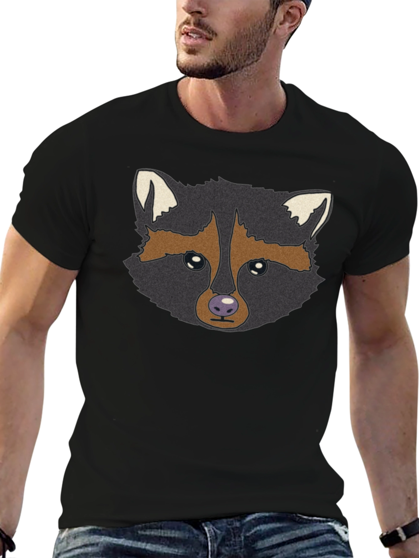 Raccoon Graphic T-Shirt - Cute Animal Tee