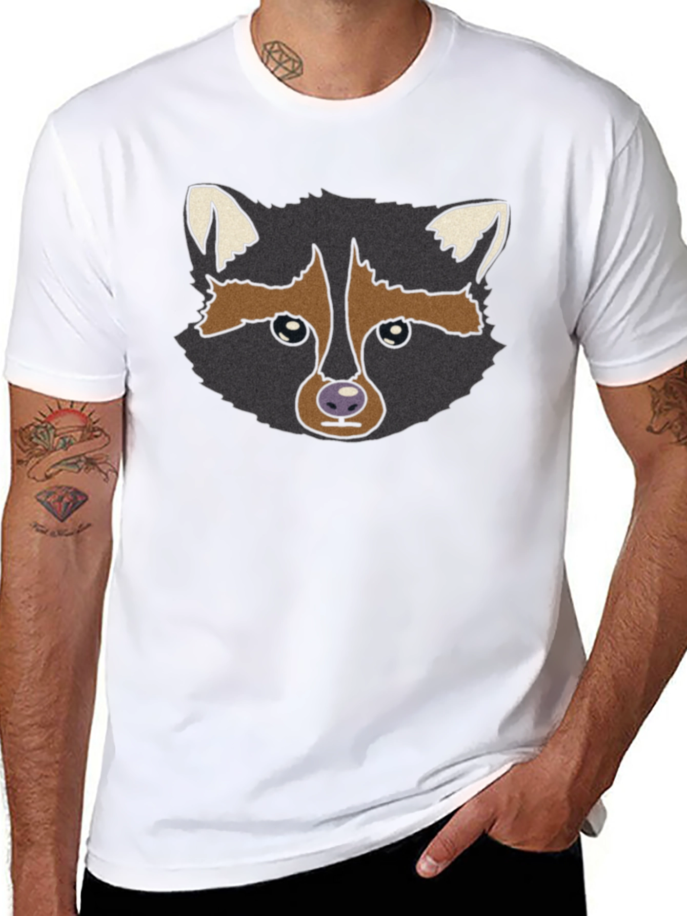 Raccoon Graphic T-Shirt - Cute Animal Tee