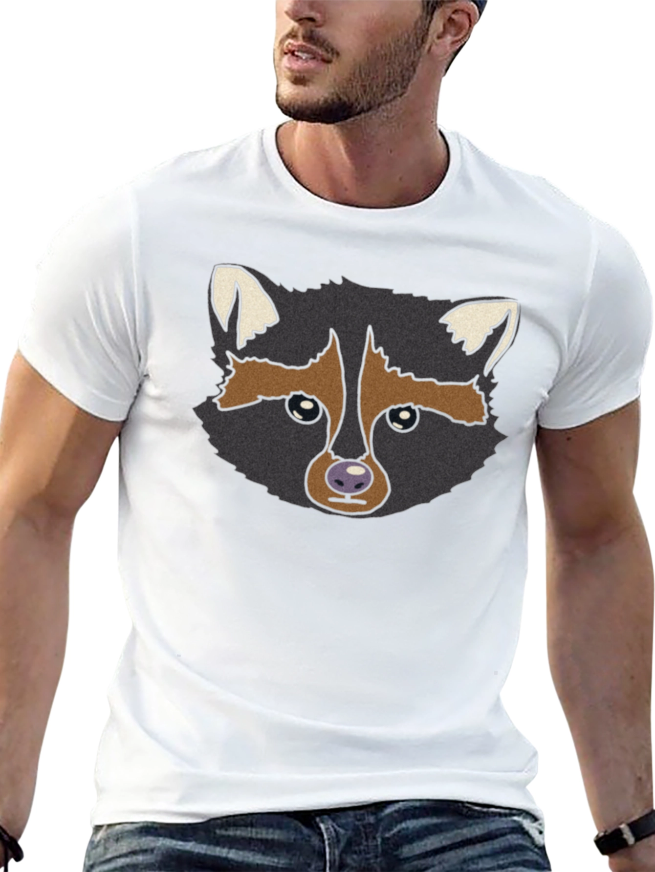Raccoon Graphic T-Shirt - Cute Animal Tee