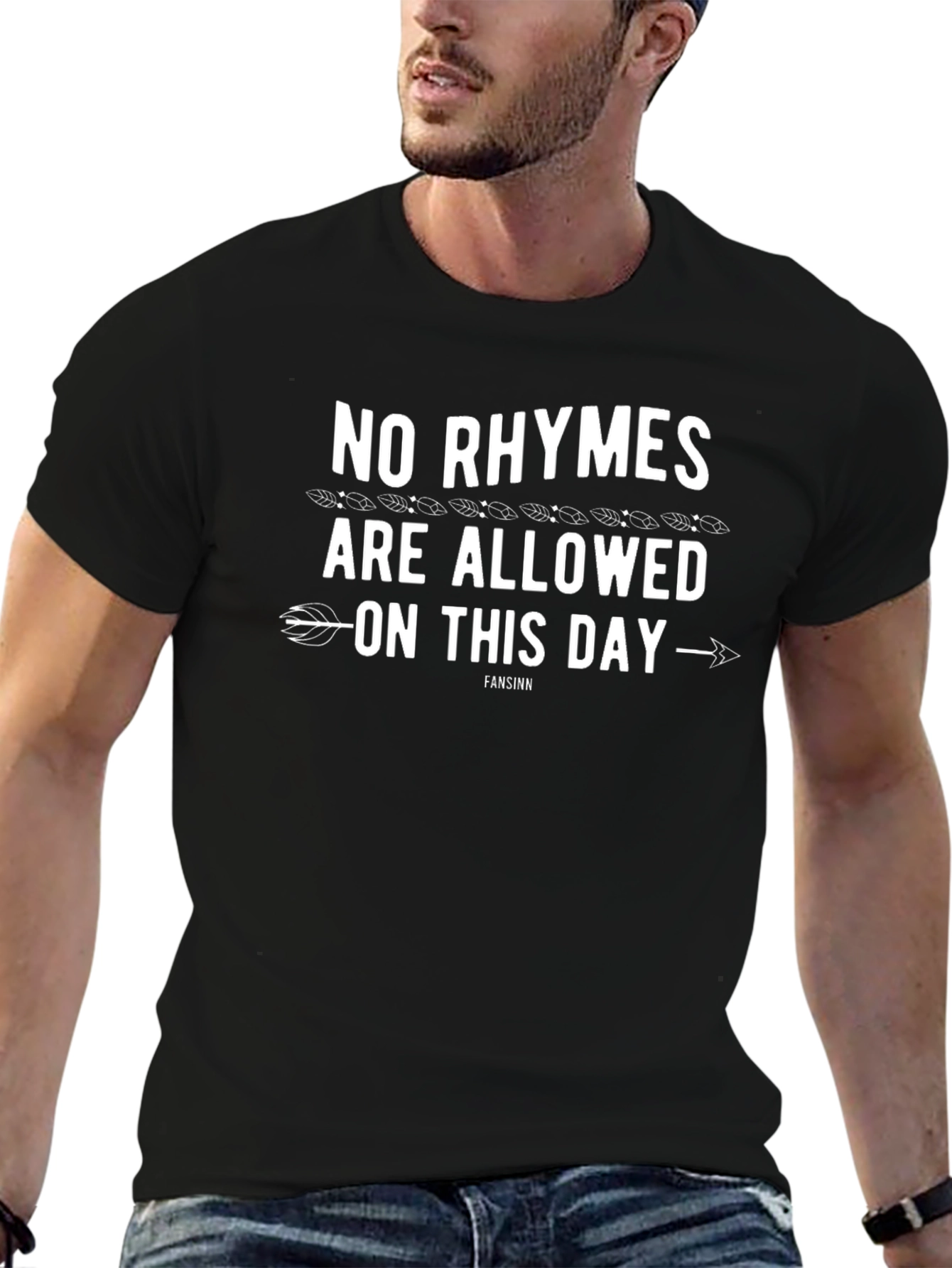 No Rhymes Allowed Black Graphic Tee