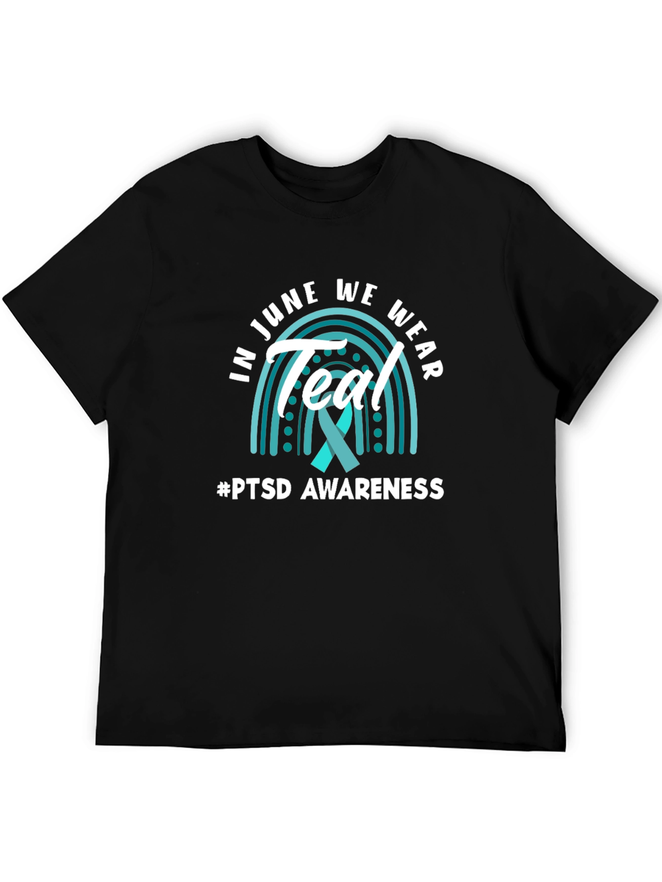 PTSD Awareness T-Shirt - Teal Ribbon