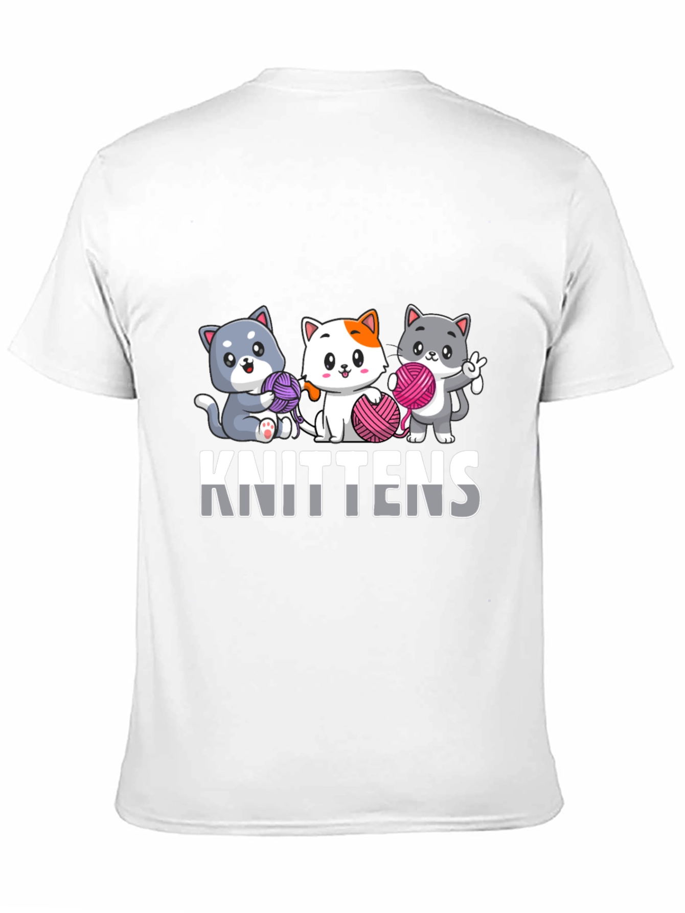 Knit-tens T-Shirt Cat Knitting Tee