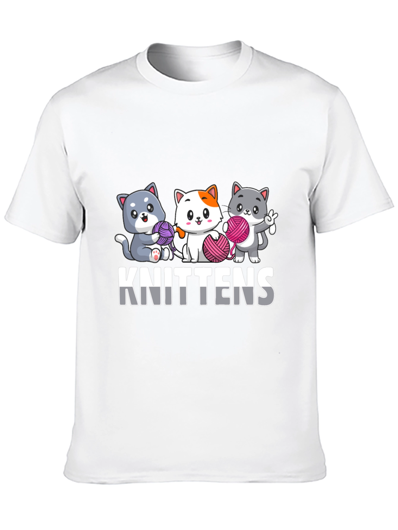 Knit-tens T-Shirt Cat Knitting Tee