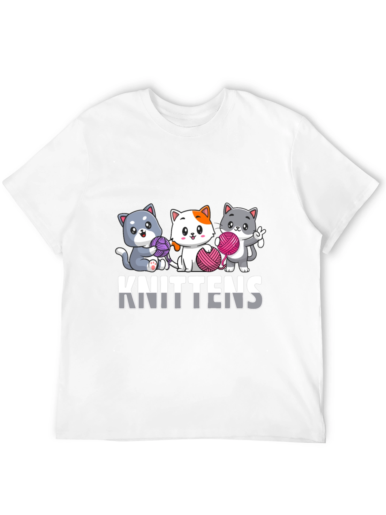 Knit-tens T-Shirt Cat Knitting Tee