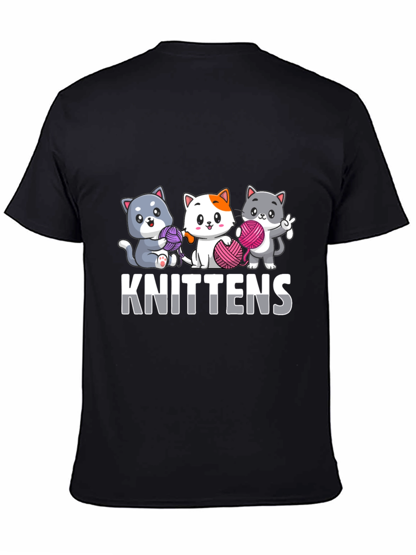 Knit-tens T-Shirt Cat Knitting Tee