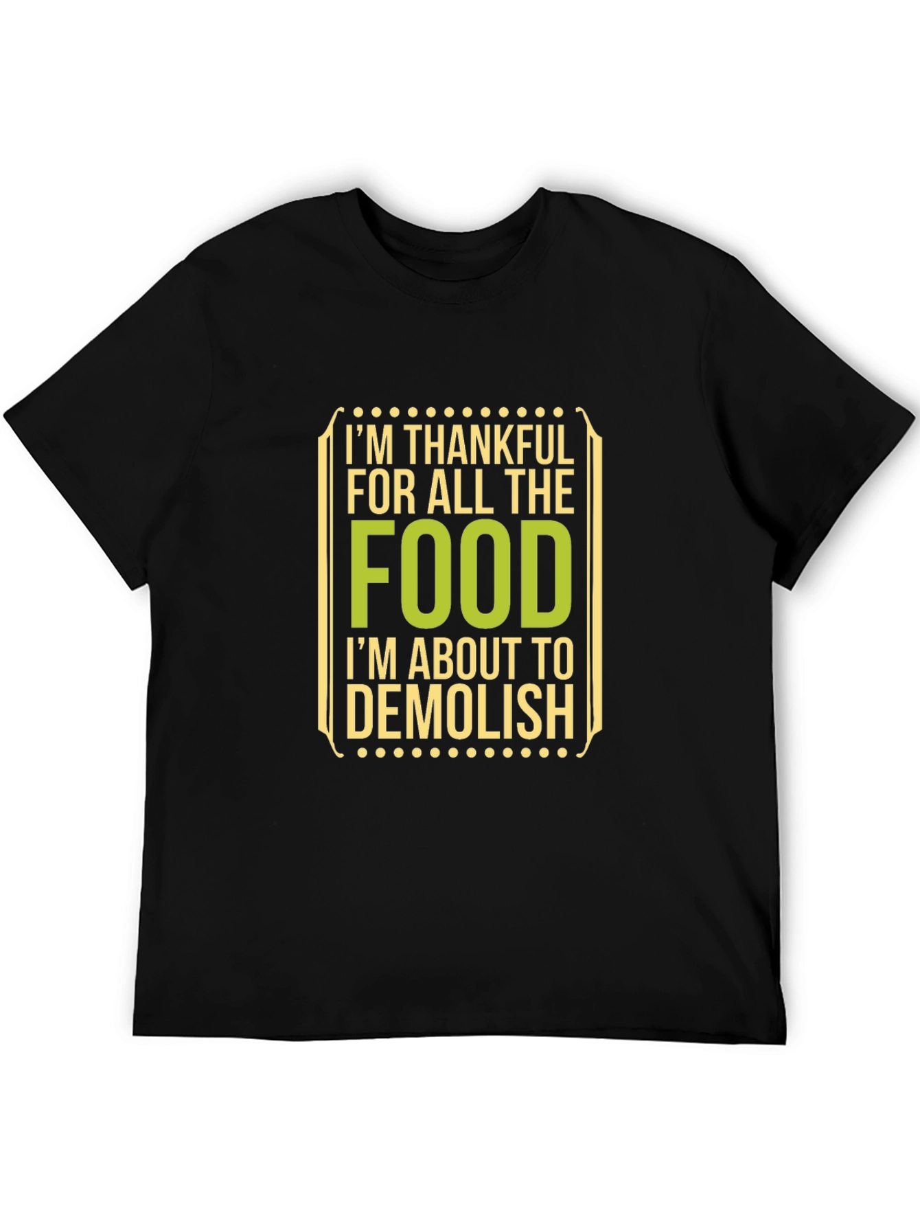 Thankful for Food Black T-Shirt