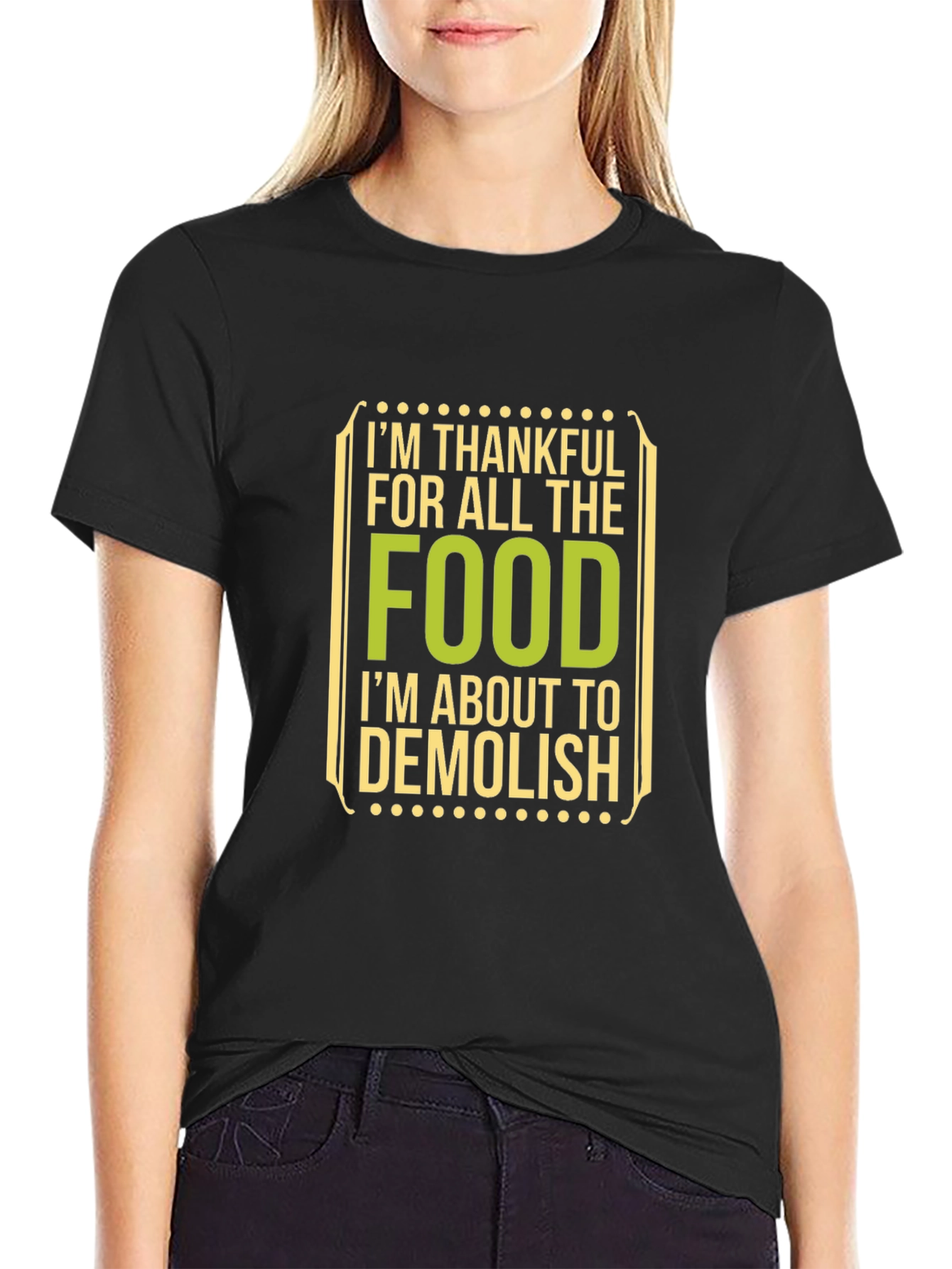 Thankful for Food Black T-Shirt