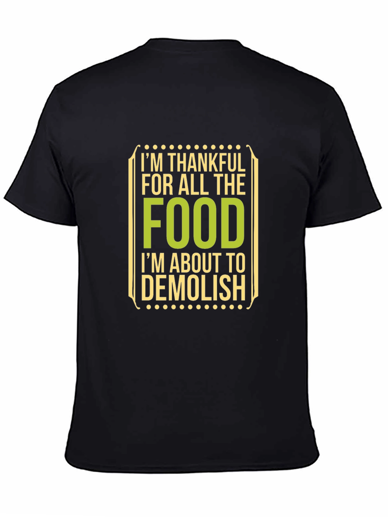 Thankful for Food Black T-Shirt