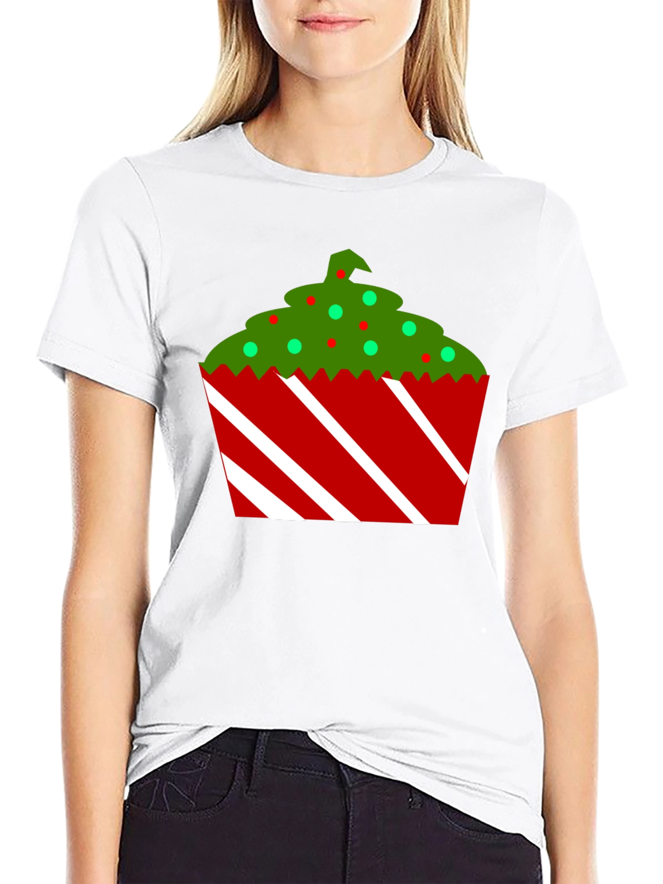 Festive Holiday Cupcake T-Shirt