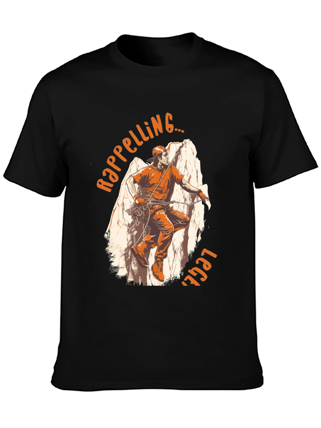 Rappelling Legend Graphic Tee - Rock Climbing T-Shirt