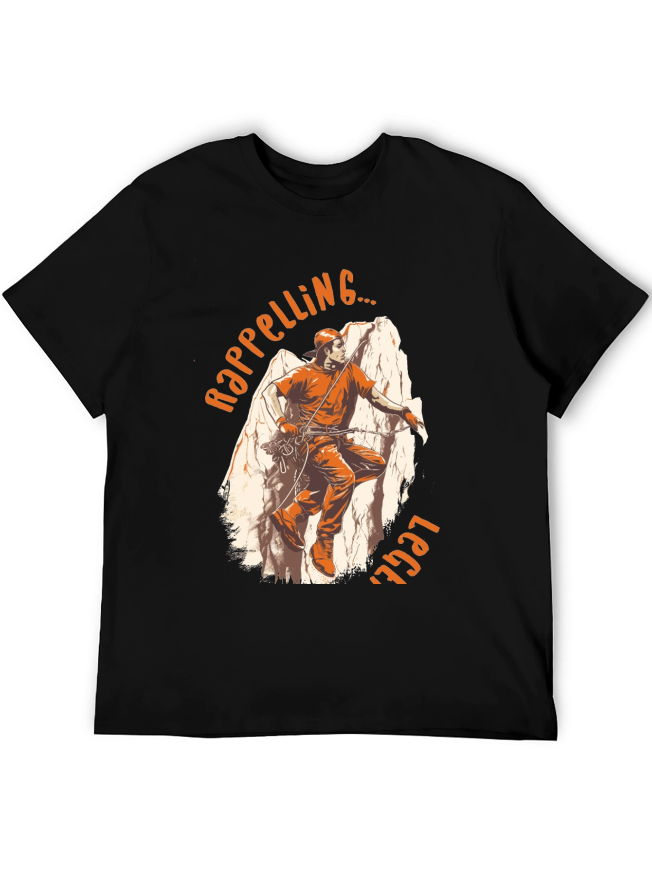 Rappelling Legend Graphic Tee - Rock Climbing T-Shirt