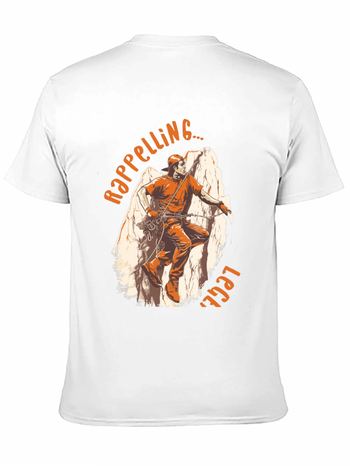 Rappelling Legend Graphic Tee - Rock Climbing T-Shirt