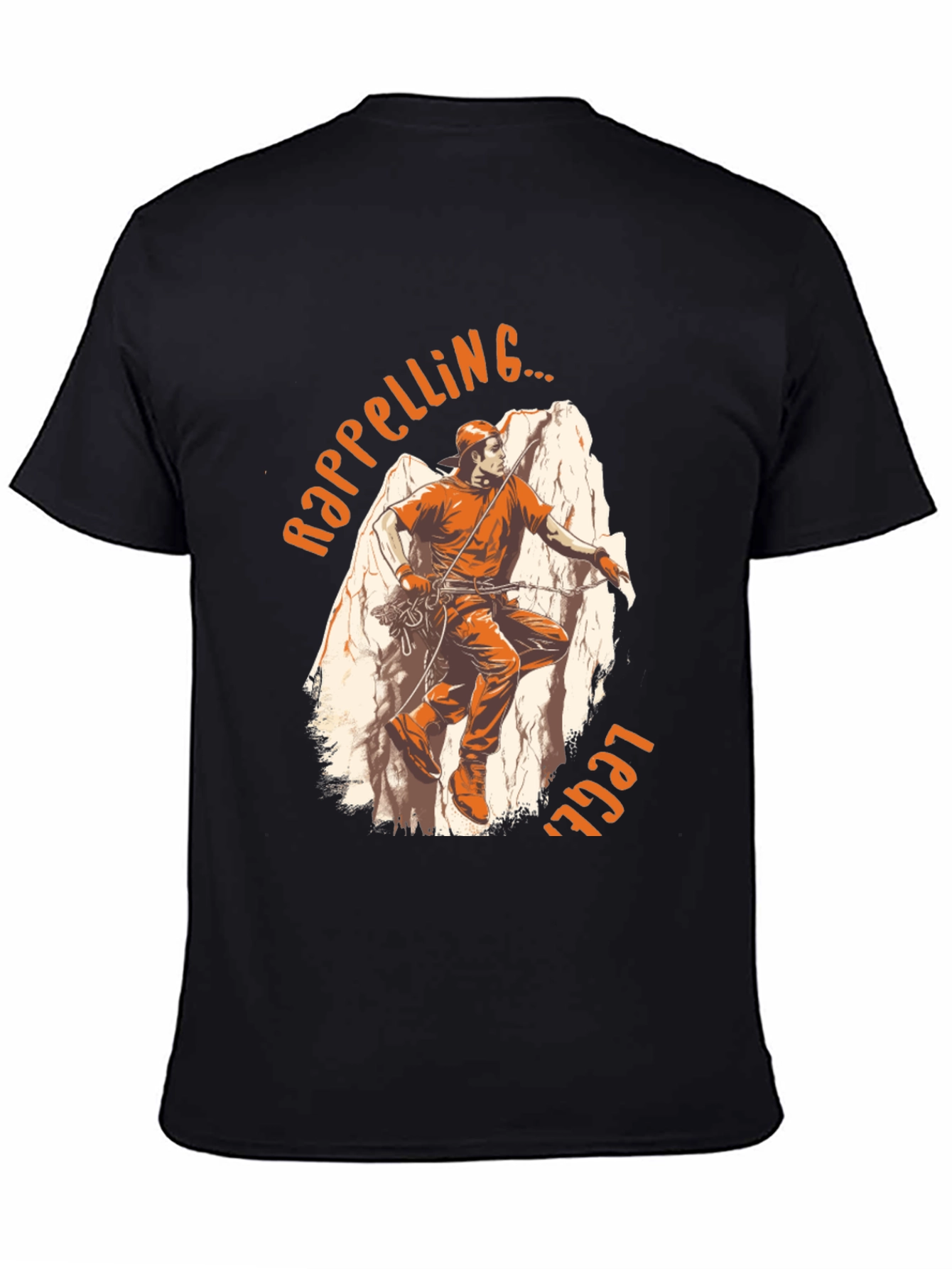 Rappelling Legend Graphic Tee - Rock Climbing T-Shirt