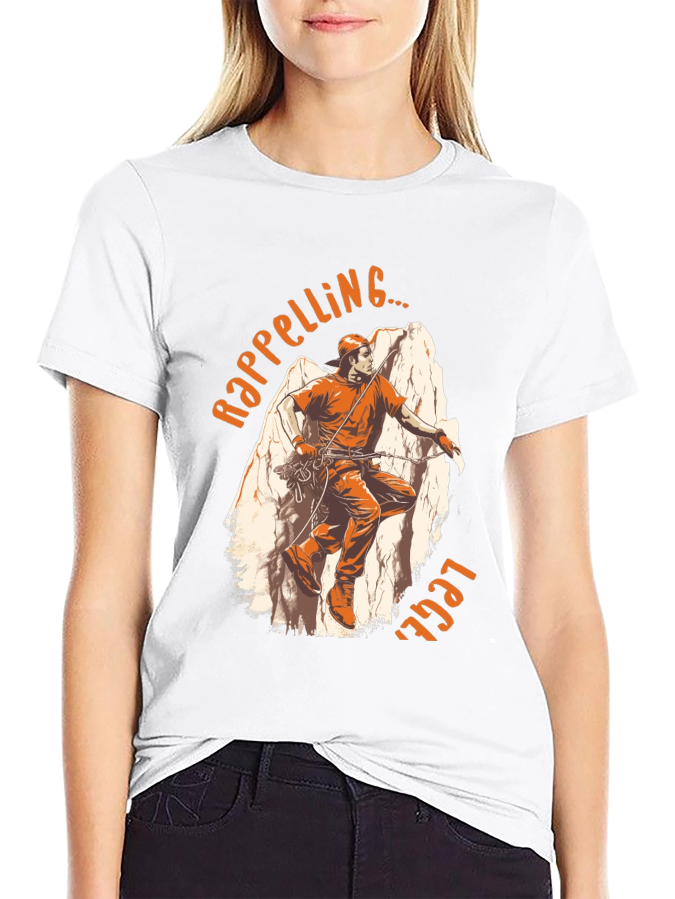 Rappelling Legend Graphic Tee - Rock Climbing T-Shirt