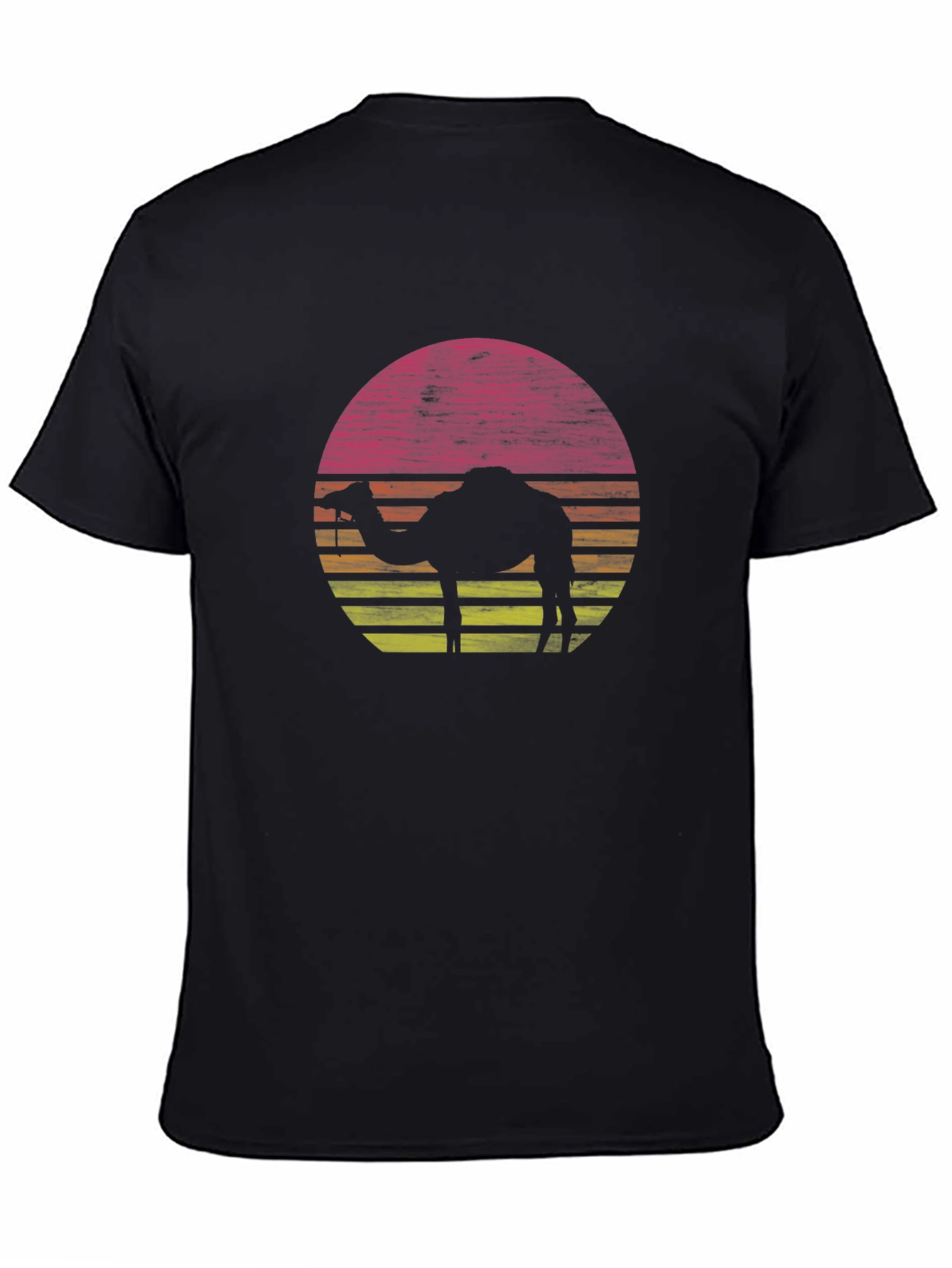 Sunset Camel Graphic Tee - Retro Style