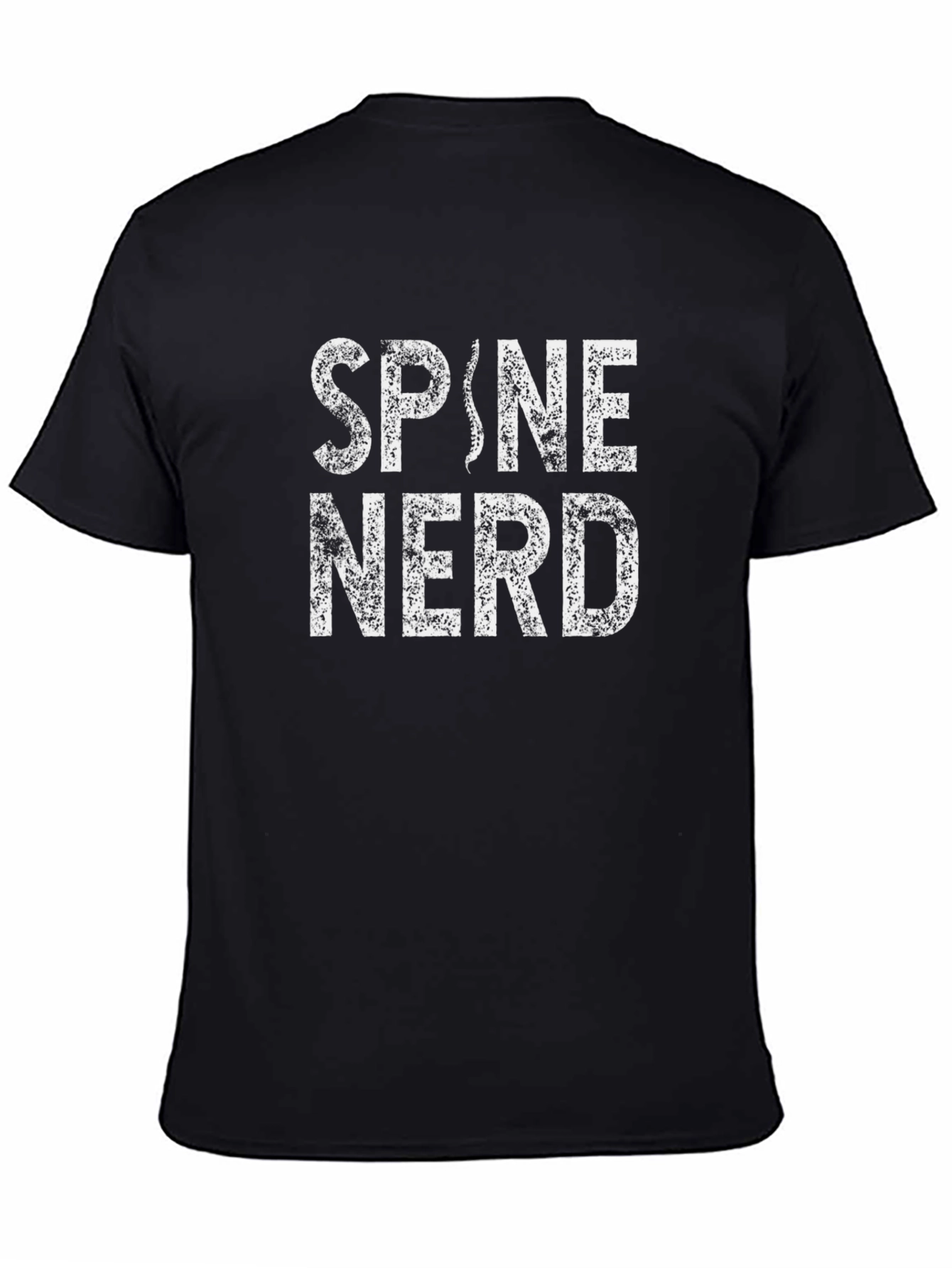 Spine Nerd T-Shirt - Black Novelty Tee